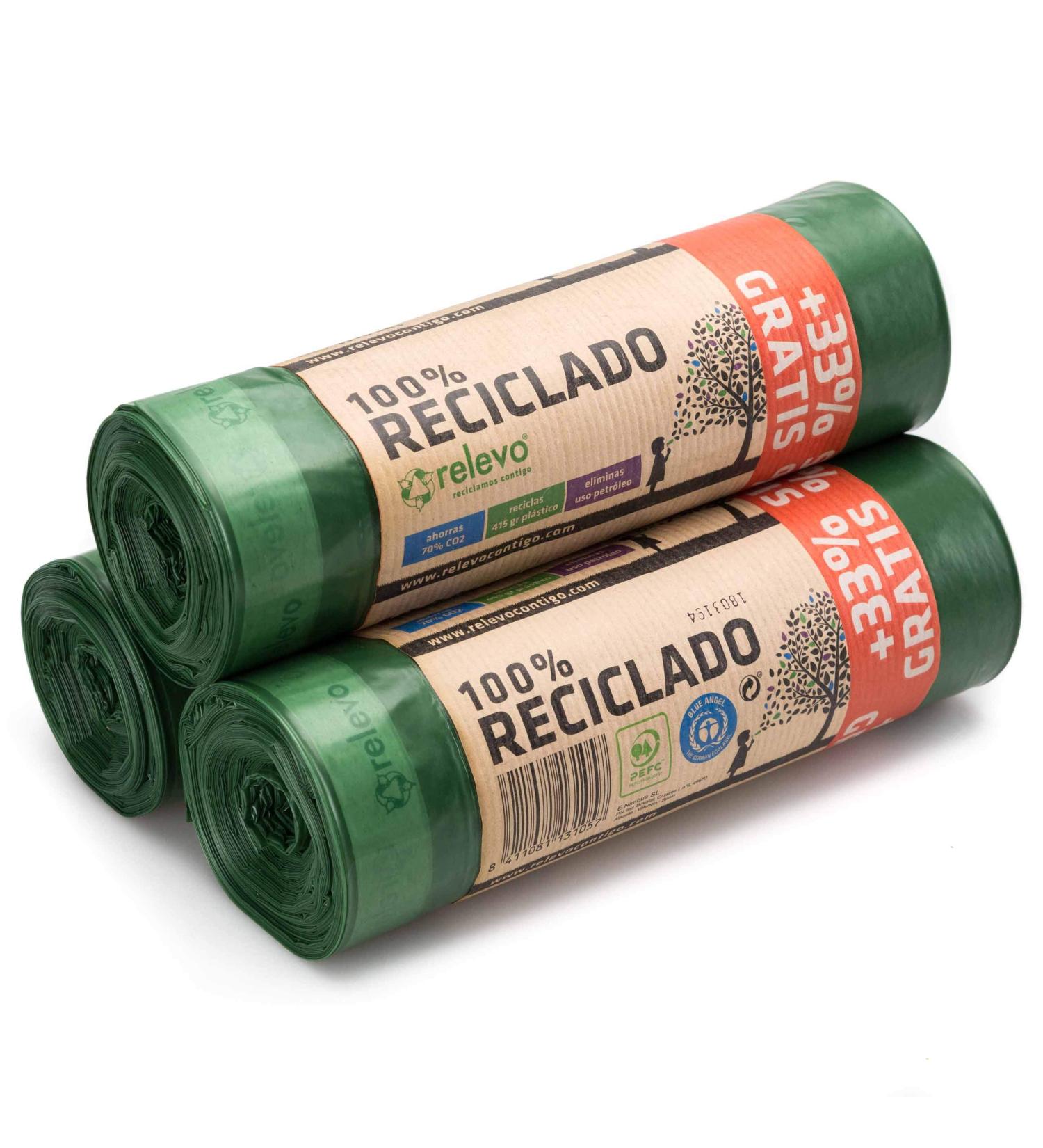 Relevo 60-Piece 30L Garbage Bags - 100% Recycled Drawstring Waste Bags | Eco-Friendly International Shipping - Buy Online on GoSupps.com