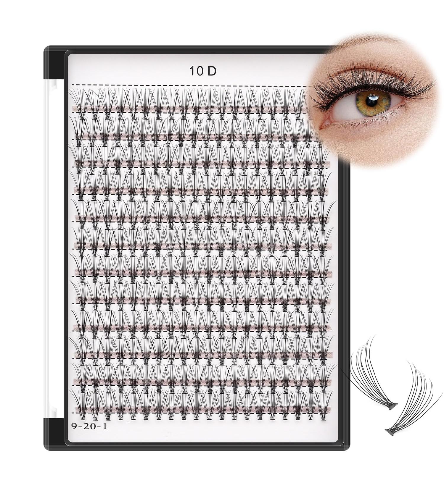Bodermincer 240 Bundles D Curl 10D 0.1mm Individual Eyelash Extensions - Natural Cluster Lashes (8mm) for International Shipping - Buy Online on GoSupps.com