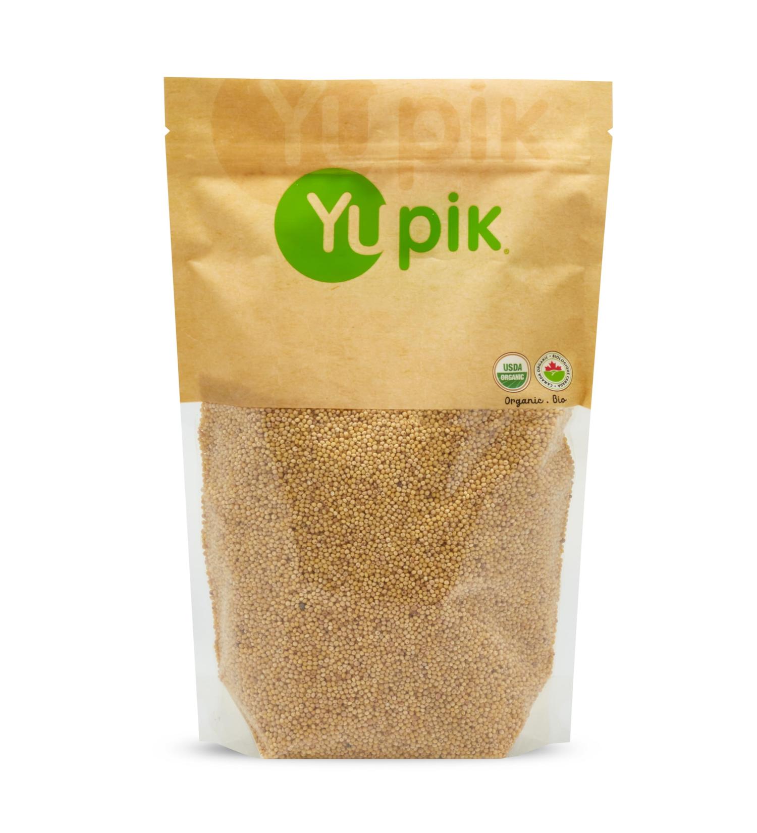 Yupik Organic Millet Seeds Hulled 1 kg Gluten-Free Non-GMO Kosher Vegan Raw Salt-Free Plant-Based Protein Source of Fiber & Iron Ideal for Recipes Side Dishes Salads & More 1 kg (Pack of 1) - Buy Online on GoSupps.com