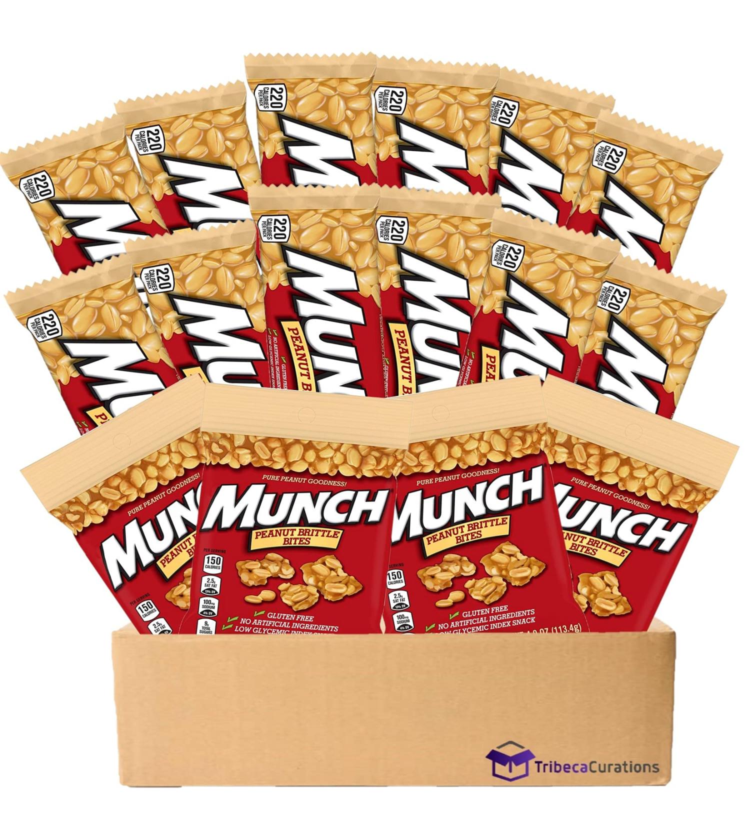 MUNCH Peanut Nut Bars with Brittle Bites - Variety Pack | Delicious Snack Bars - Buy Online on GoSupps.com