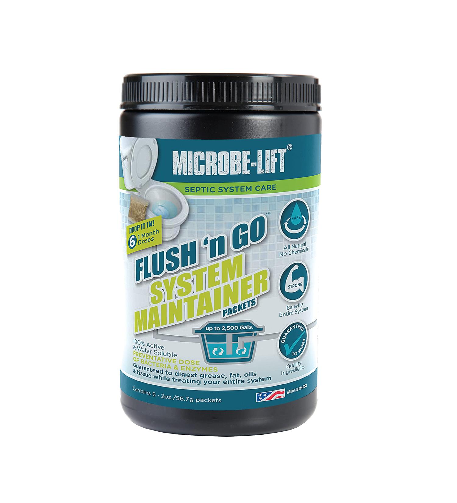 MICROBE-LIFT Septic Tank Treatment | Flush N Go System Maintainer | 6 Packets | Effective Waste Breakdown | International Shipping Available - Buy Online on GoSupps.com