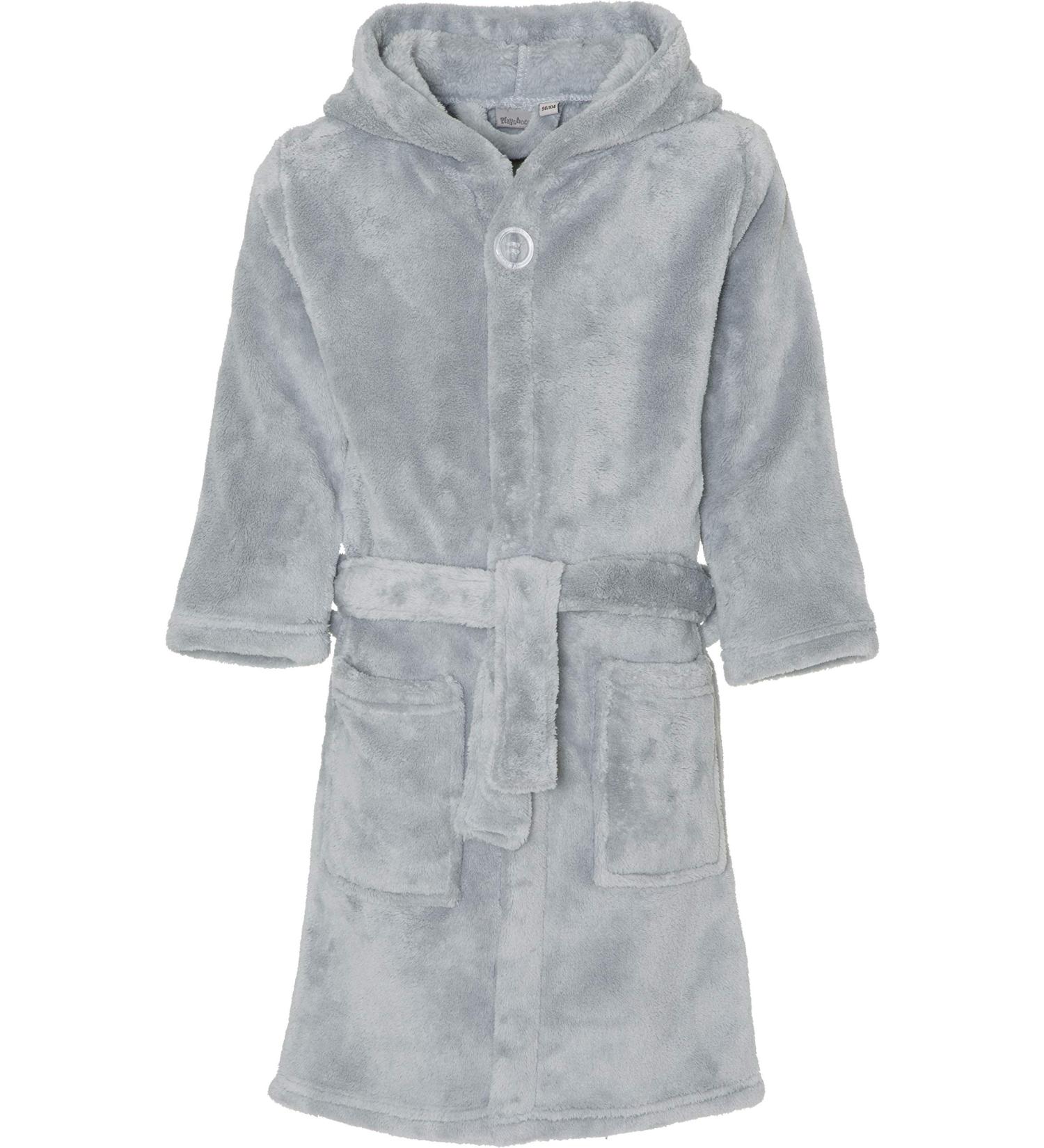 Playshoes Unisex Children's Fleece Bathrobe Dressing Gown 122-128 in Grey | International Shipping Available - Buy Online on GoSupps.com