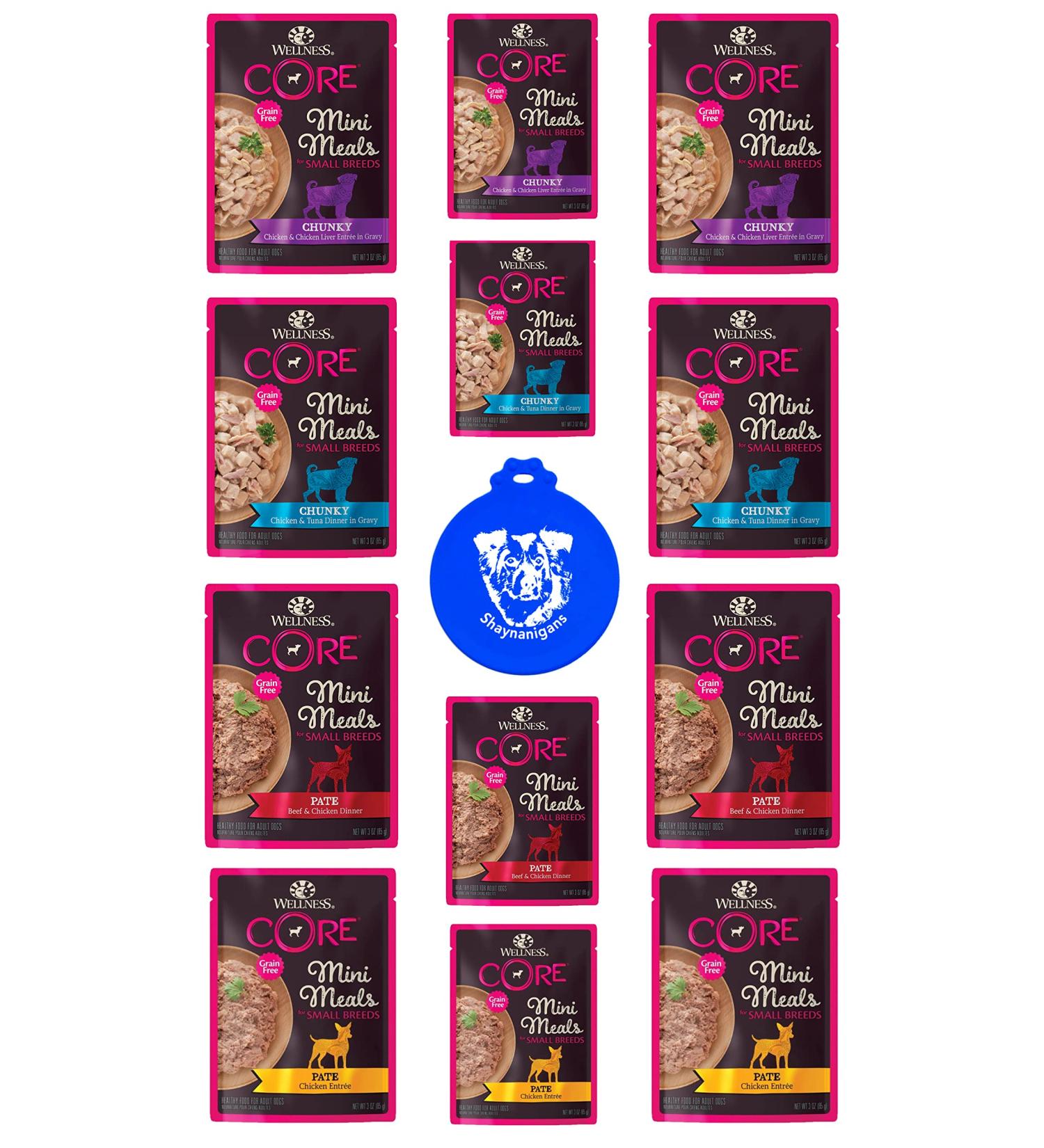 Wellness CORE Small Dog Breed Variety Pack - 12 Pouches, 3oz Each with Silicone Lid - Buy Online on GoSupps.com