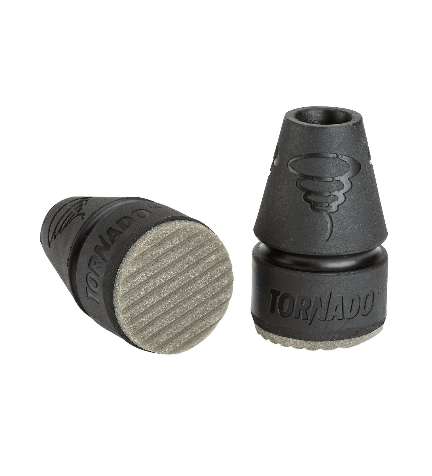 Thomas Fetterman Tornado Rain Cane Crutch Tips - Black Pair (Fits 3/4 to 1 Shafts) - Buy Online on GoSupps.com