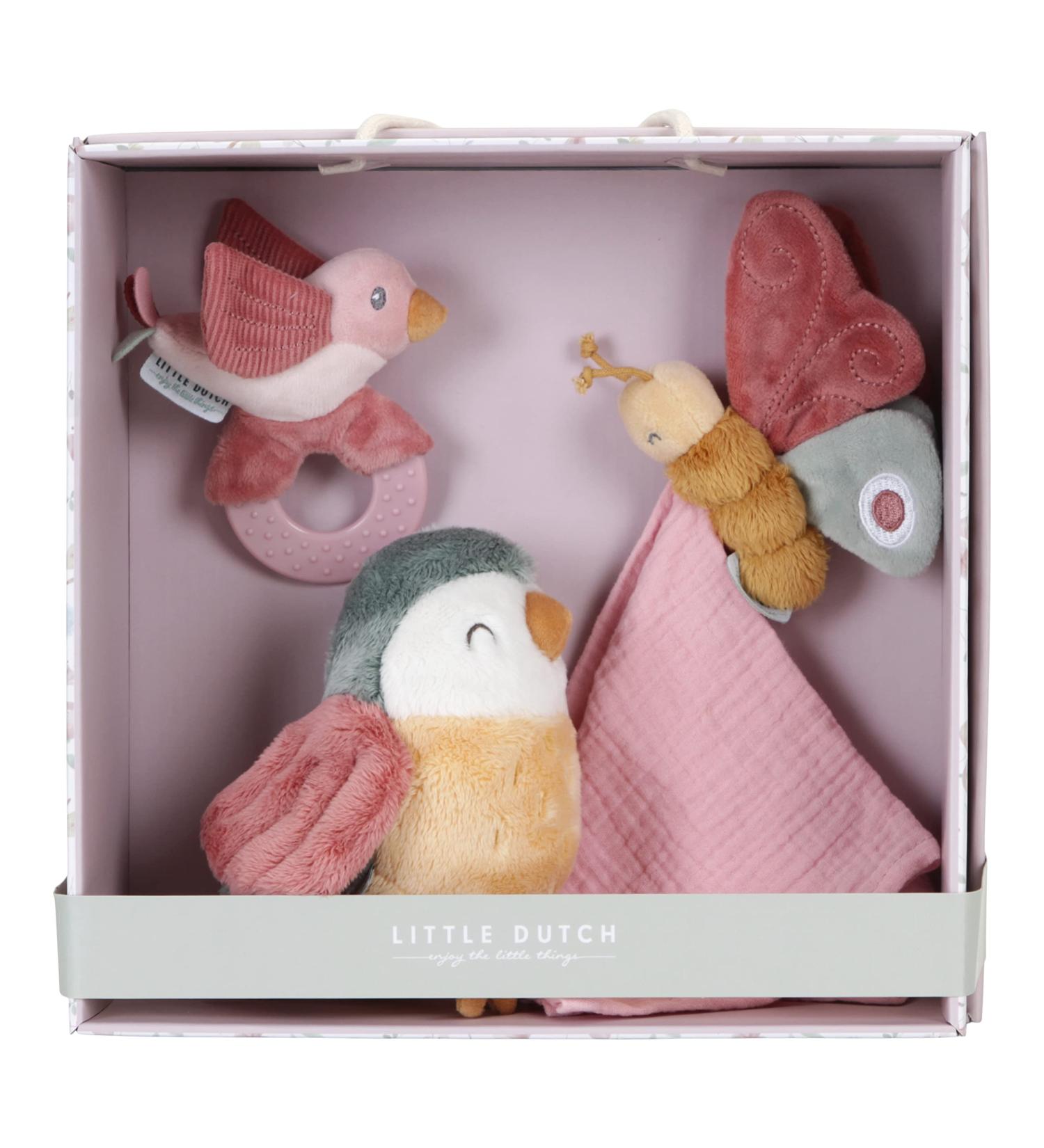 Little Dutch 8715 Gift Set 3-Piece Flowers & Butterflies - Comforter Grasping Toy & Stuffed Toy | International Shipping Available - Buy Online on GoSupps.com