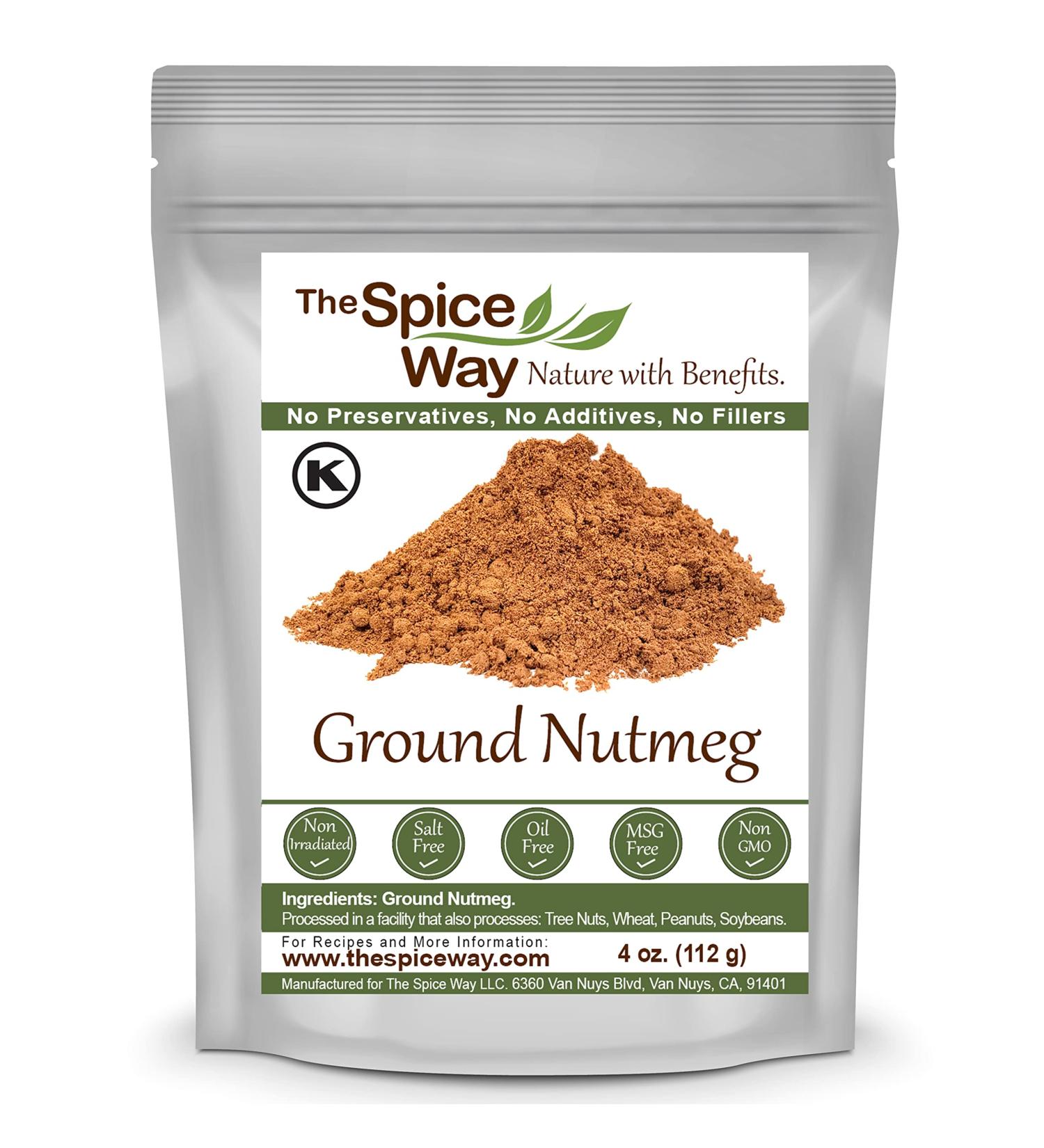 The Spice Way Ground Nutmeg - 4 oz Premium Powder in Resealable Bag - Buy Online on GoSupps.com