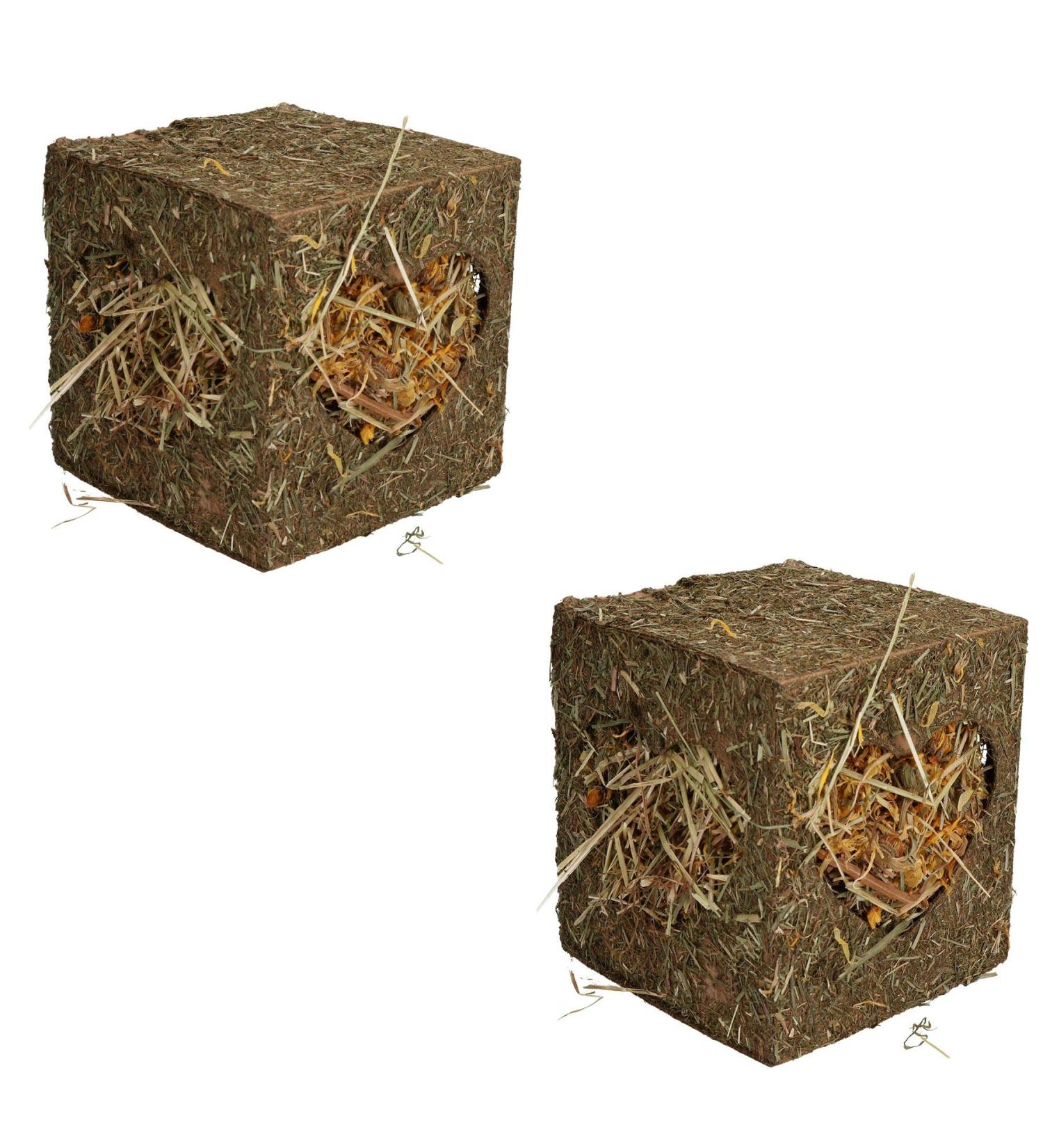Rosewood Naturals I Love Hay Forage Cube Treat and Toy for Small Animals Medium 2 Pack 2 Cube - Buy Online on GoSupps.com