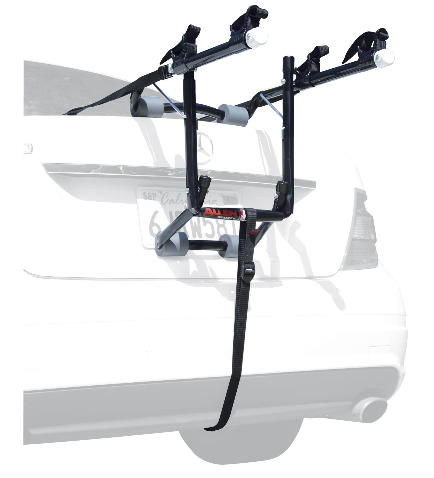 Allen Sports Deluxe 2-Bike Trunk Mount Rack Model 102DB - Black/Silver - 23 x 15 x 4 inches - Buy Online on GoSupps.com