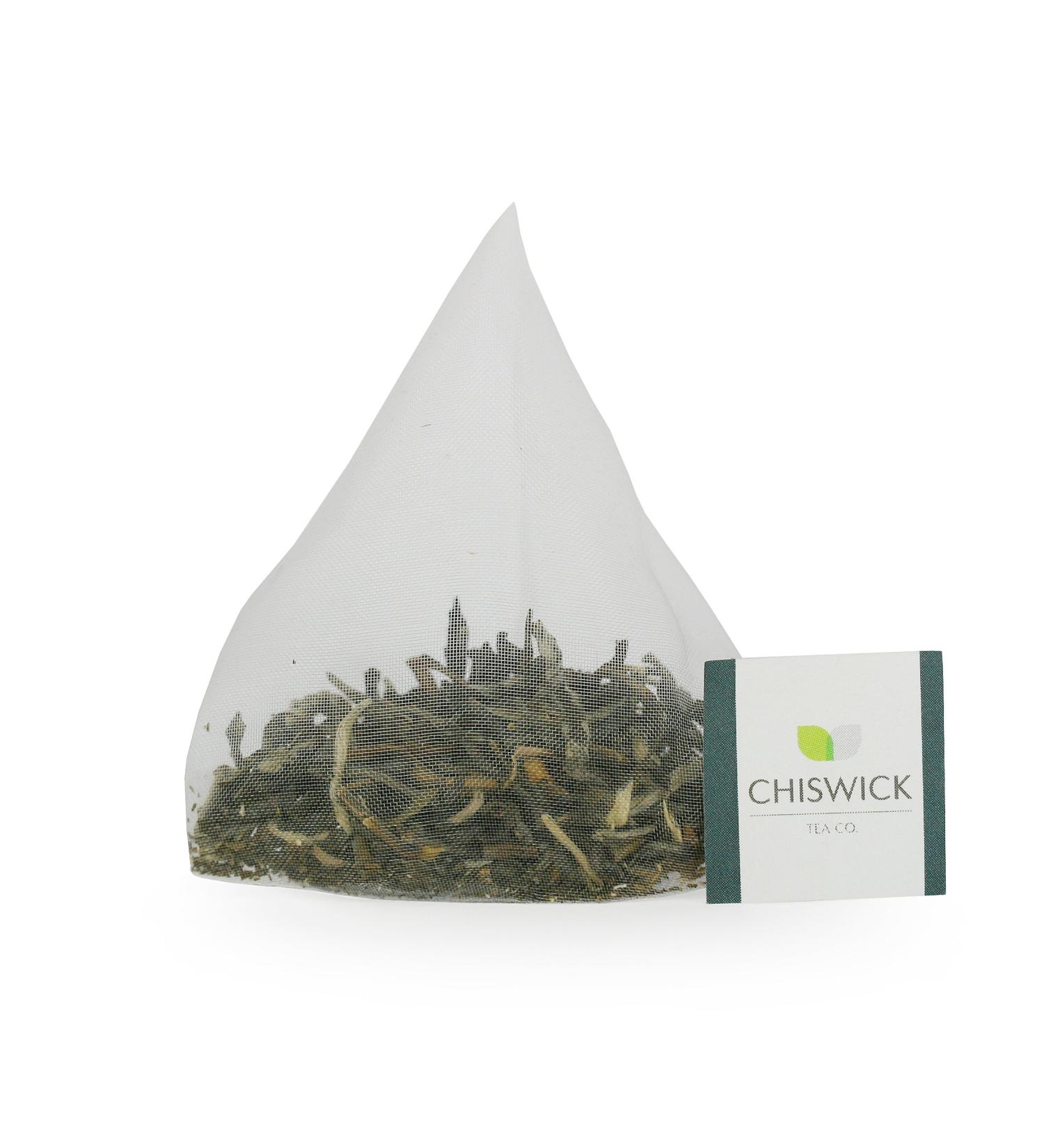 Jasmine Green Tips (Da Bai Hao) Premium Loose Leaf Green Tea - Chiswick Tea Co - 50 Teabags Foil Pouch