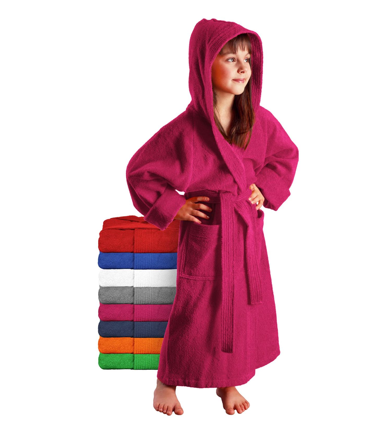 Arus Children's Hooded Bathrobe for Boys & Girls - 100% Cotton Terry Eco-Tex Certified Long & Colorful - Perfect for Comfort & Style - Buy Online on GoSupps.com