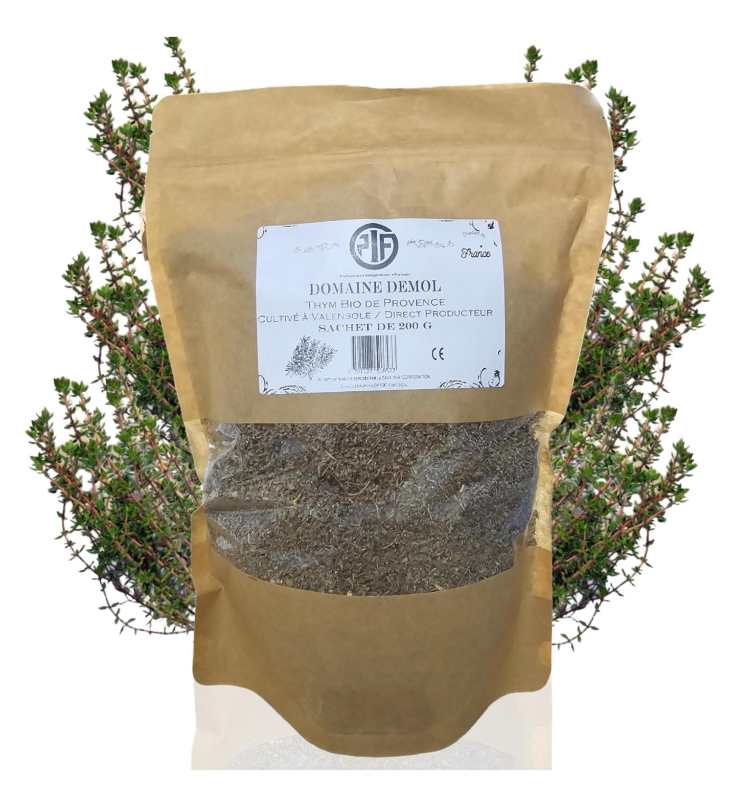PARENCE PIF.- Organic Thyme of Provence 200g - Dried Aromatic Herbs of Superior Quality - Made and Assembled in France - Dire - Buy Online on GoSupps.com