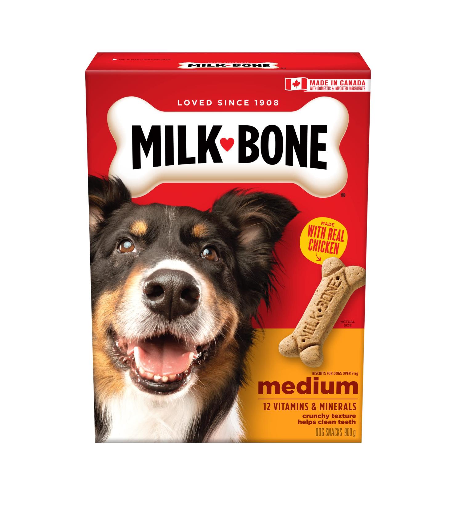 Milk-Bone Original Dog Biscuits Medium Sized Dog Treats Meaty Taste 900g Boxes (Pack of 12) - Buy Online on GoSupps.com