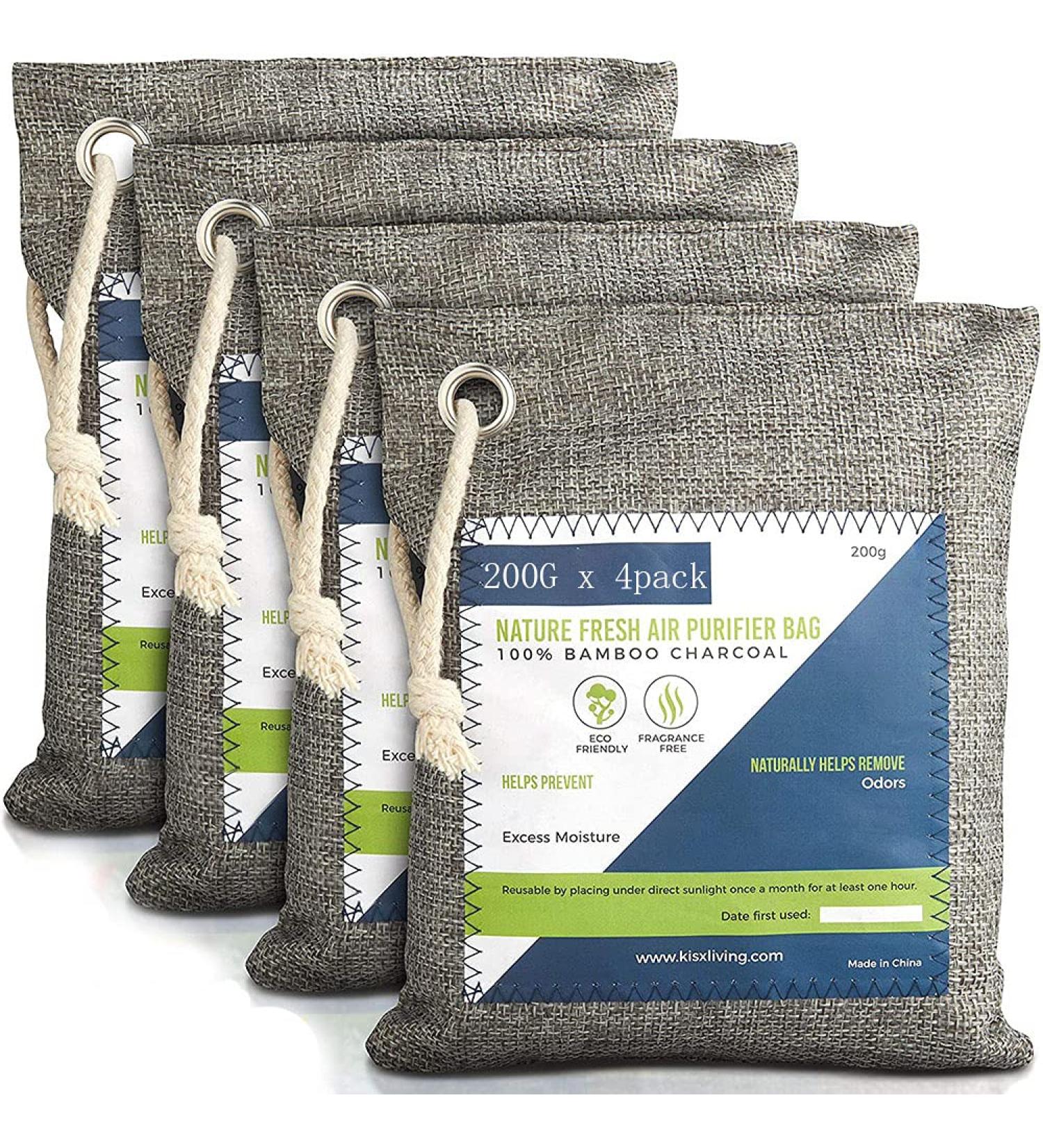 Nature Fresh Air Cleaner Bag - Activated Bamboo Coal Purification | Odor Eliminator for Home | Eco-Friendly Air Fresheners - Buy Online on GoSupps.com