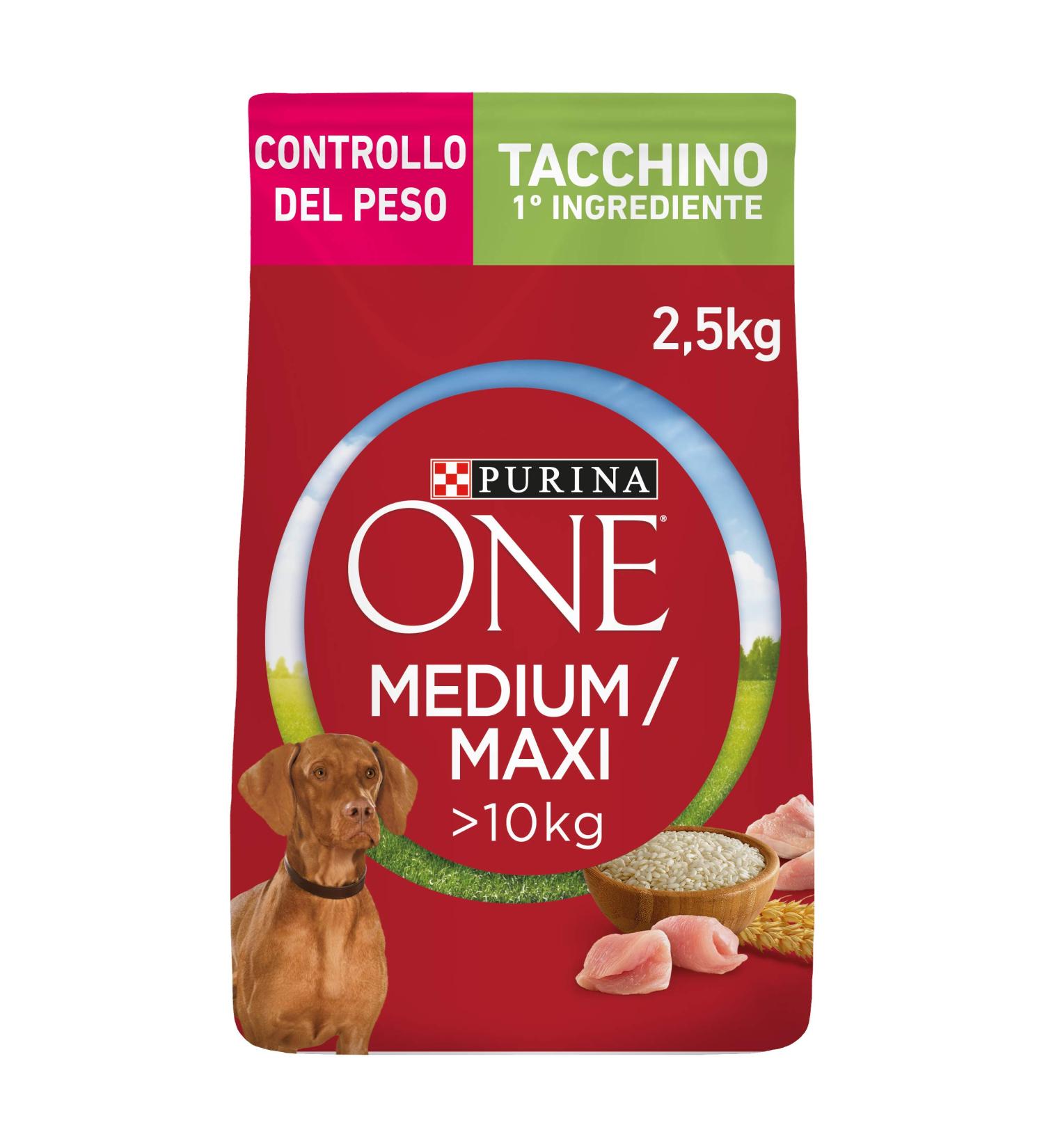 Purina One Medium/Maxi 10 kg Dog Food 4 Bags of 2.5 kg each - Buy Online on GoSupps.com