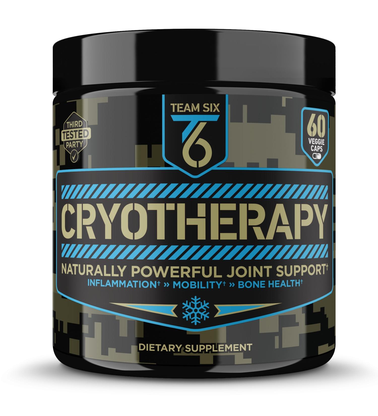 T6 Cryotherapy Joint Support Supplement - Arthritis Pain Relief & Inflammation Reduction | Collagen Pills with Curcumin & Boswellia Extract - 30 Servings - Buy Online on GoSupps.com