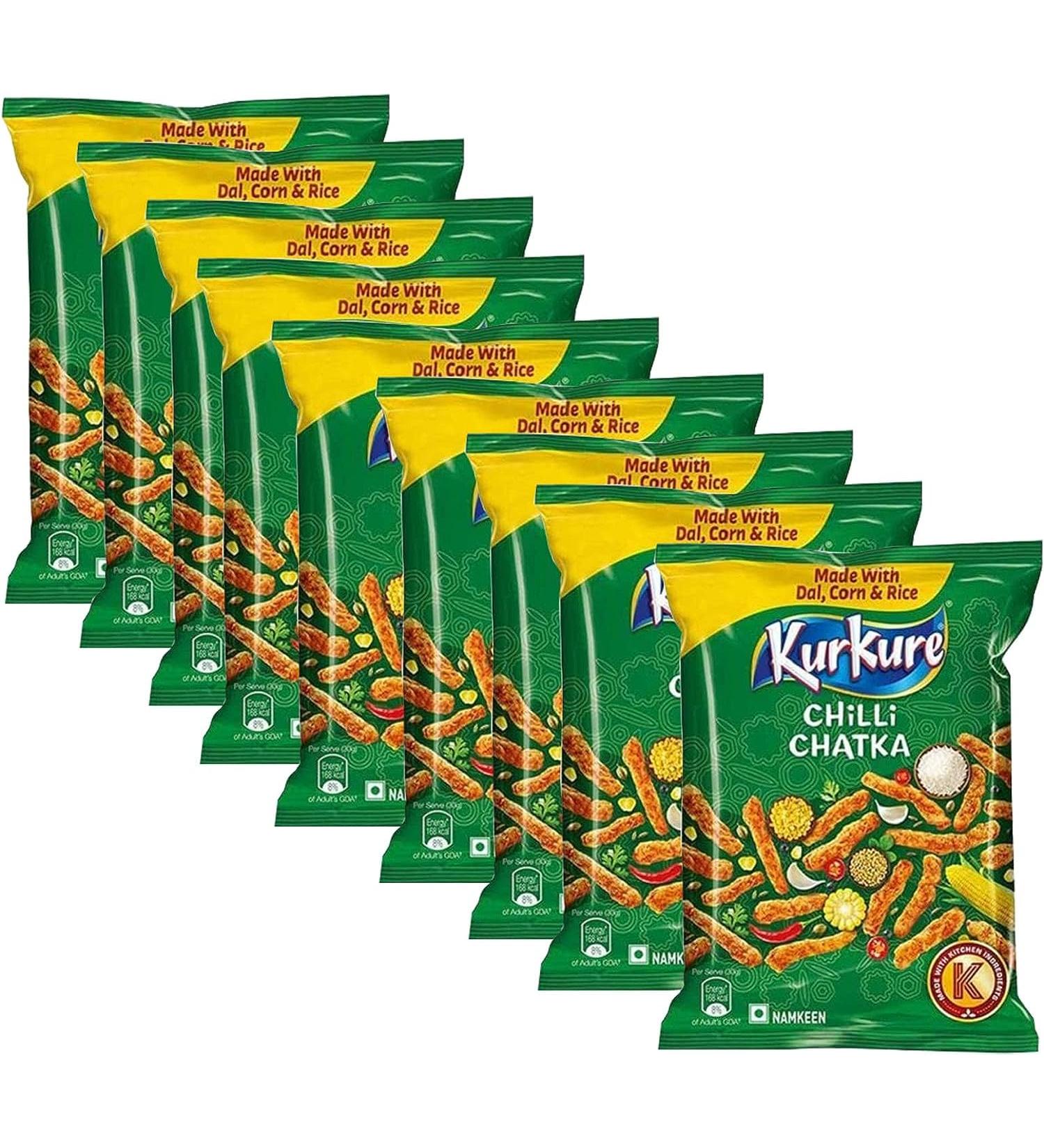 Lays & Kurkure Various Flavours Perfect Snack for Tea Time - Combination of Spice and Crunch Classic Flavour Taste Up Your Life With Namkeen - Work Home Or School (Red Chilli Chatka 85g_P 9) - Buy Online on GoSupps.com