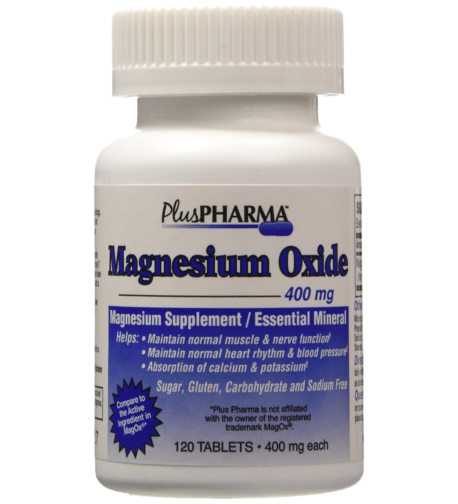 Magnesium Oxide 400mg 3-Pack 120 Tablets - 360 Count Total - Buy Online on GoSupps.com