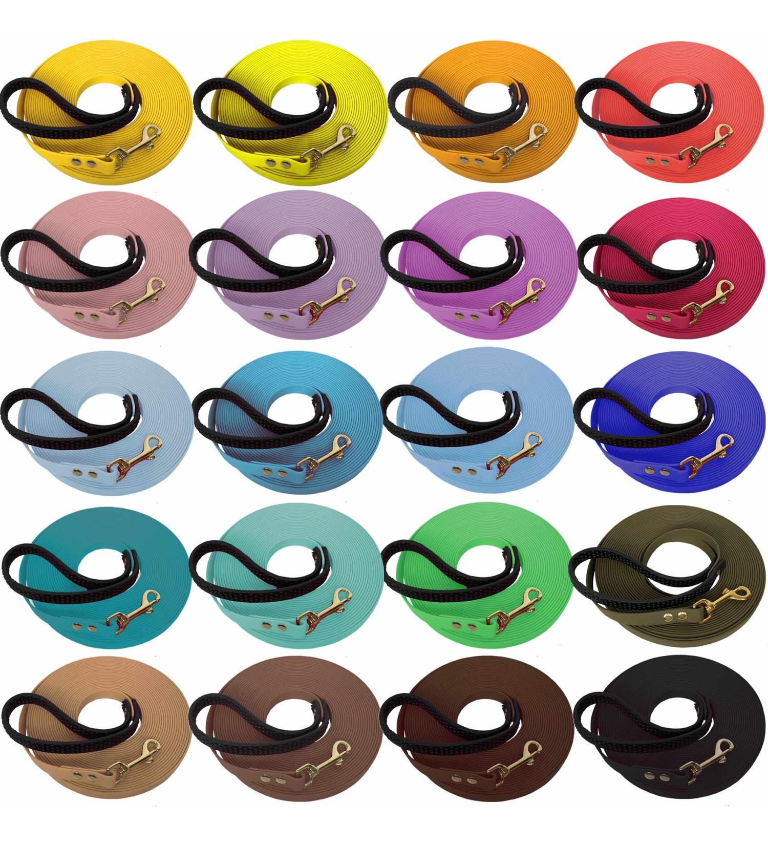 Bio-line 12mm Biothane Tow Leash for Small & Large Dogs (1-20m) | Water-Repellent & Adjustable | Ideal for 15-25kg - Buy Online on GoSupps.com