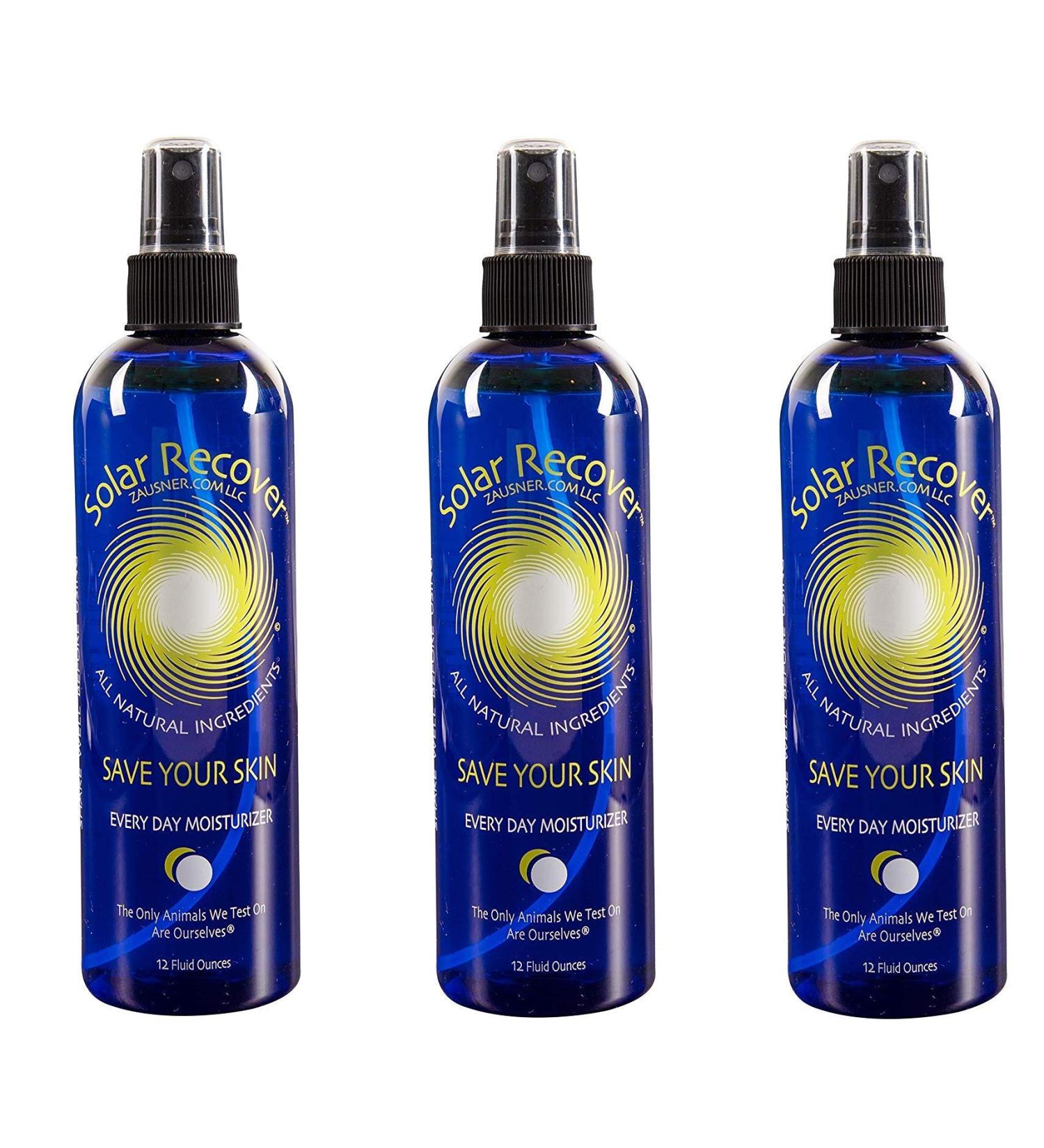 Solar Recover After Sun Moisturizing Spray 3 Pack - 36oz - Hydrating Facial & Body Mist for Sunburn Relief with Vitamin E & Calendula - Buy Online on GoSupps.com