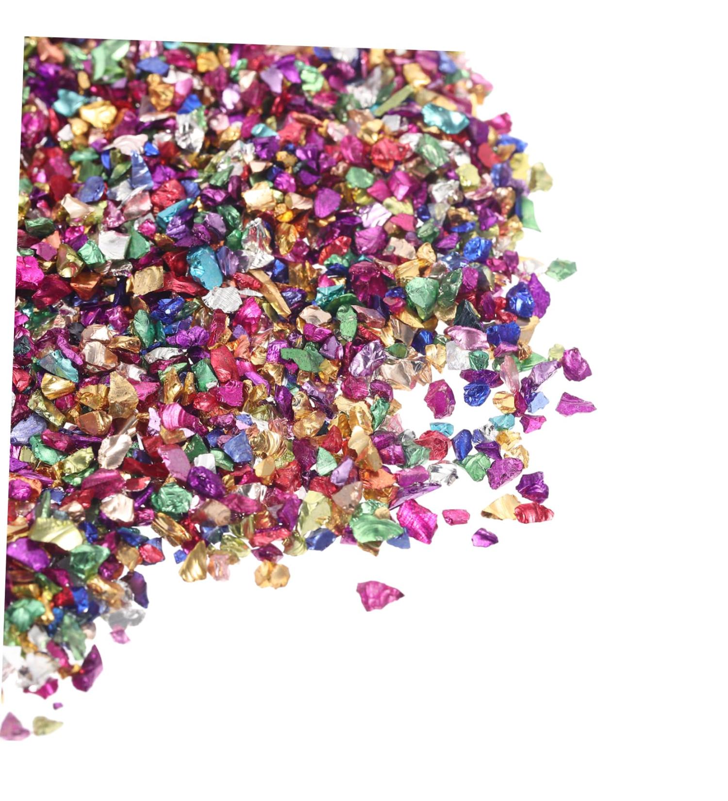 Mikinona Metallic Chips 1 Glass Chip Vintage Diy Epoxy Fillers Resin Charms Craft Crushed Glass Metallic Crushed Glass Colorful Jewelry Epoxy Glitter Stained Glass Irregular Nail Filling 0.5X0.3cm Colorful - Buy Online on GoSupps.com