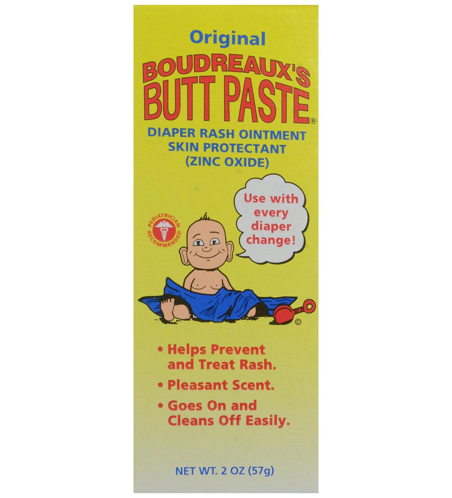 Boudreaux's Butt Paste Diaper Rash Ointment Zinc Oxide 2 oz - Buy Online on GoSupps.com