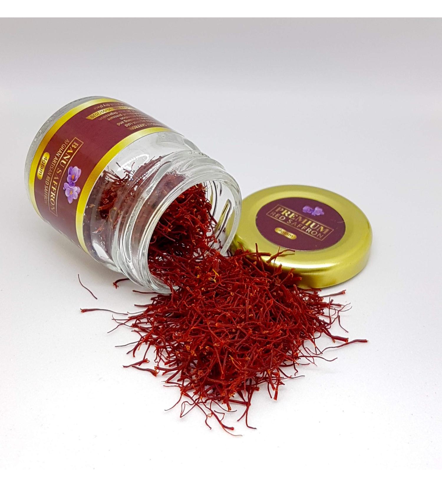 Banu Saffron - Award-Winning 2g Certified Organic Red Saffron Threads - Buy Online on GoSupps.com