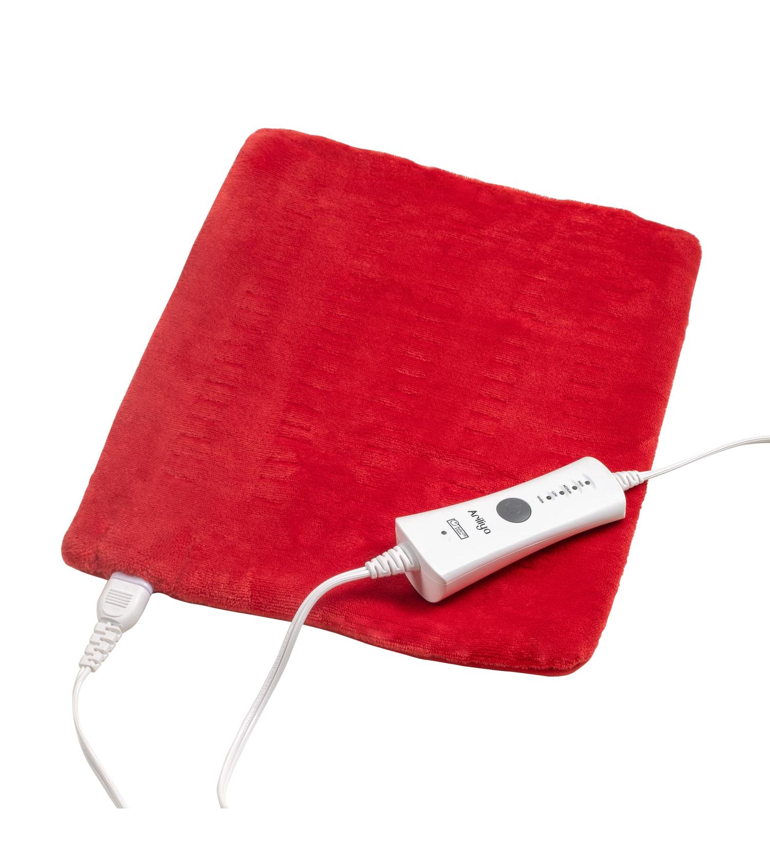 Heating Pad for Back Pain Relief - Electric, 12X15, 4 Heat Settings - Neck & Shoulder Pain Relief - 2 Hours Auto-Off - Machine Washable (RED) - Buy Online on GoSupps.com