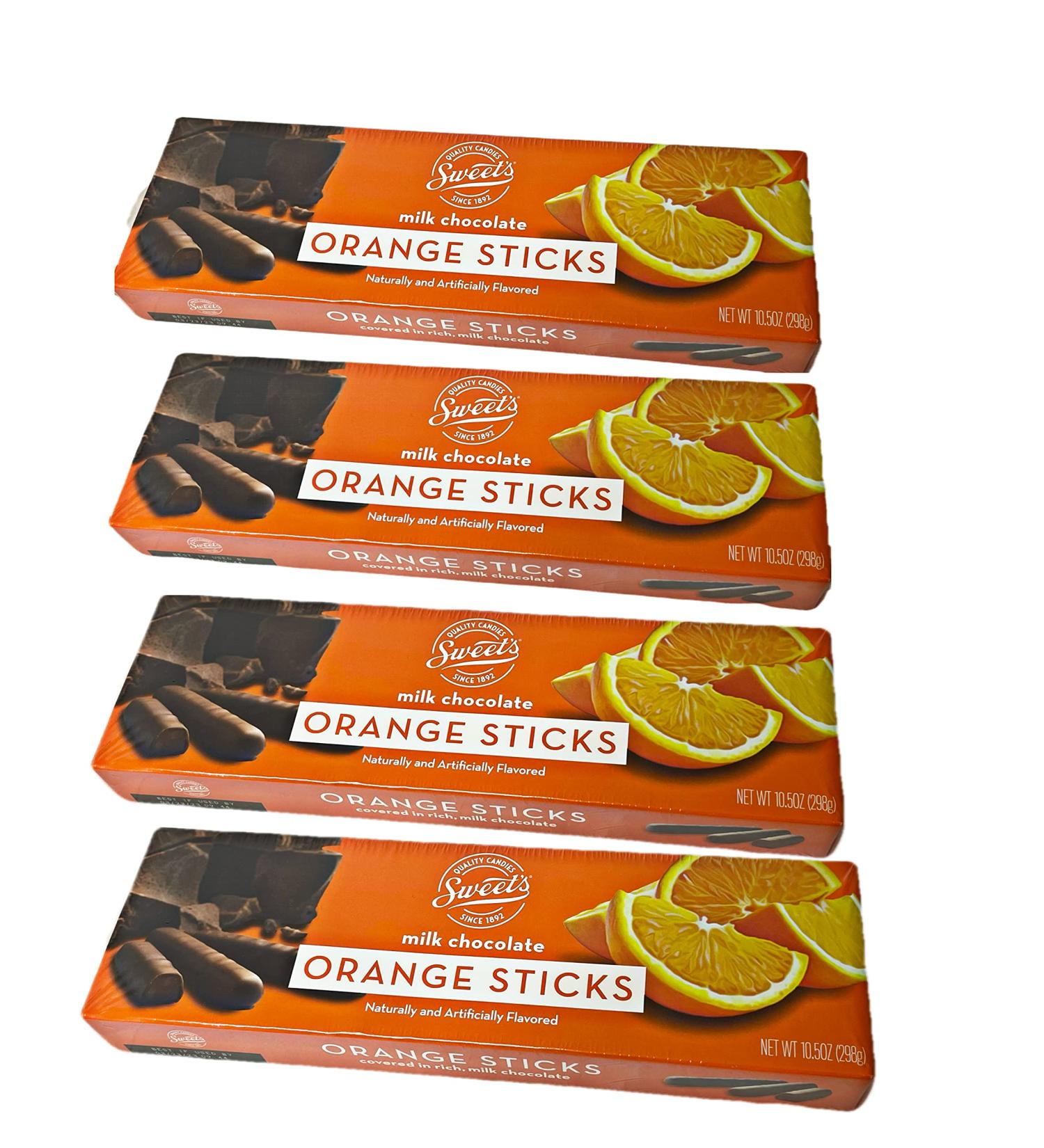 Sweet's Milk Chocolate Orange Sticks 10.5oz - Pack of 4 Boxes - Buy Online on GoSupps.com