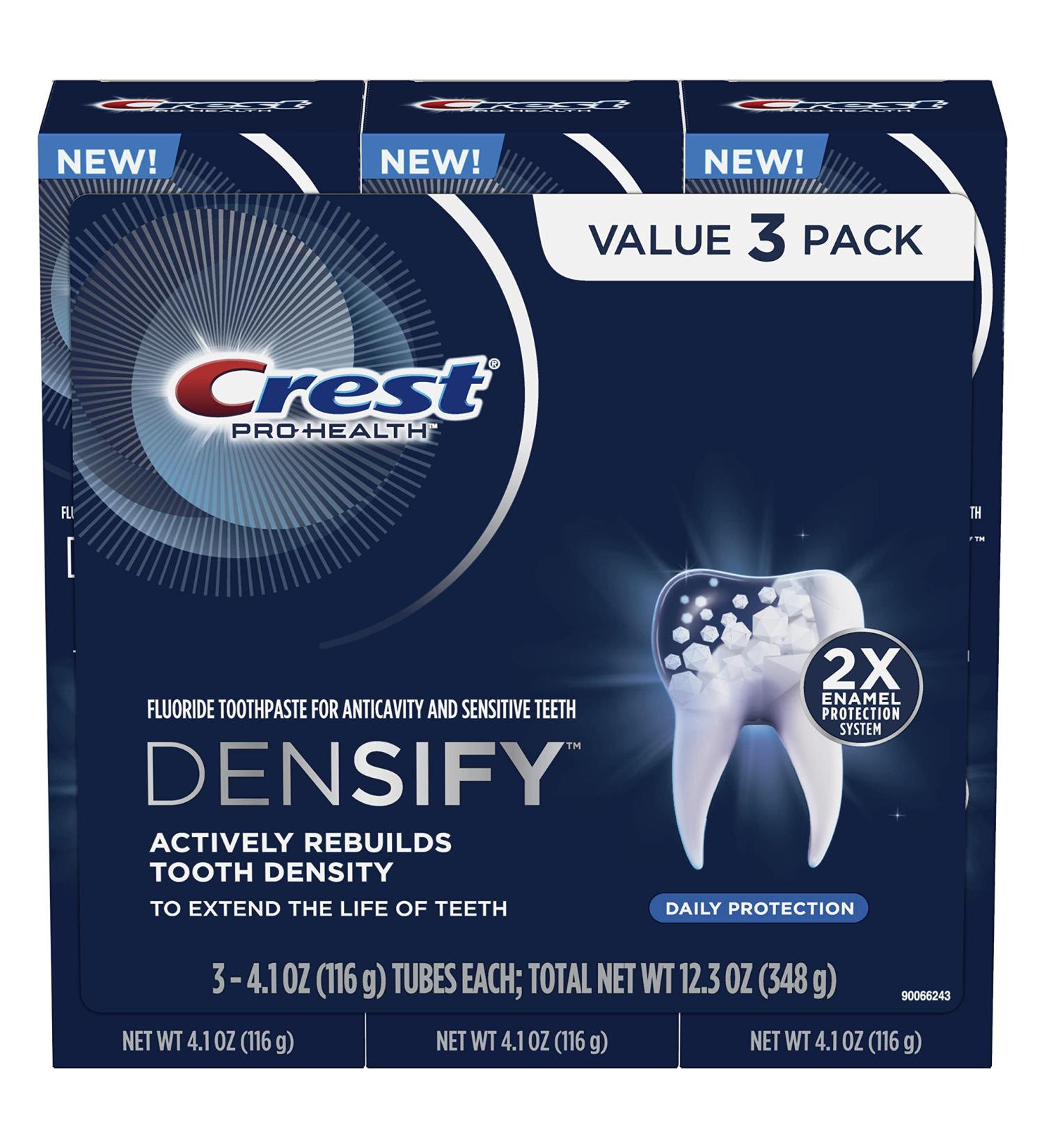 Crest Pro-Health Densify Toothpaste 4.1oz (Pack of 3) - Anticavity & Sensitive Teeth Protection - Buy Online on GoSupps.com