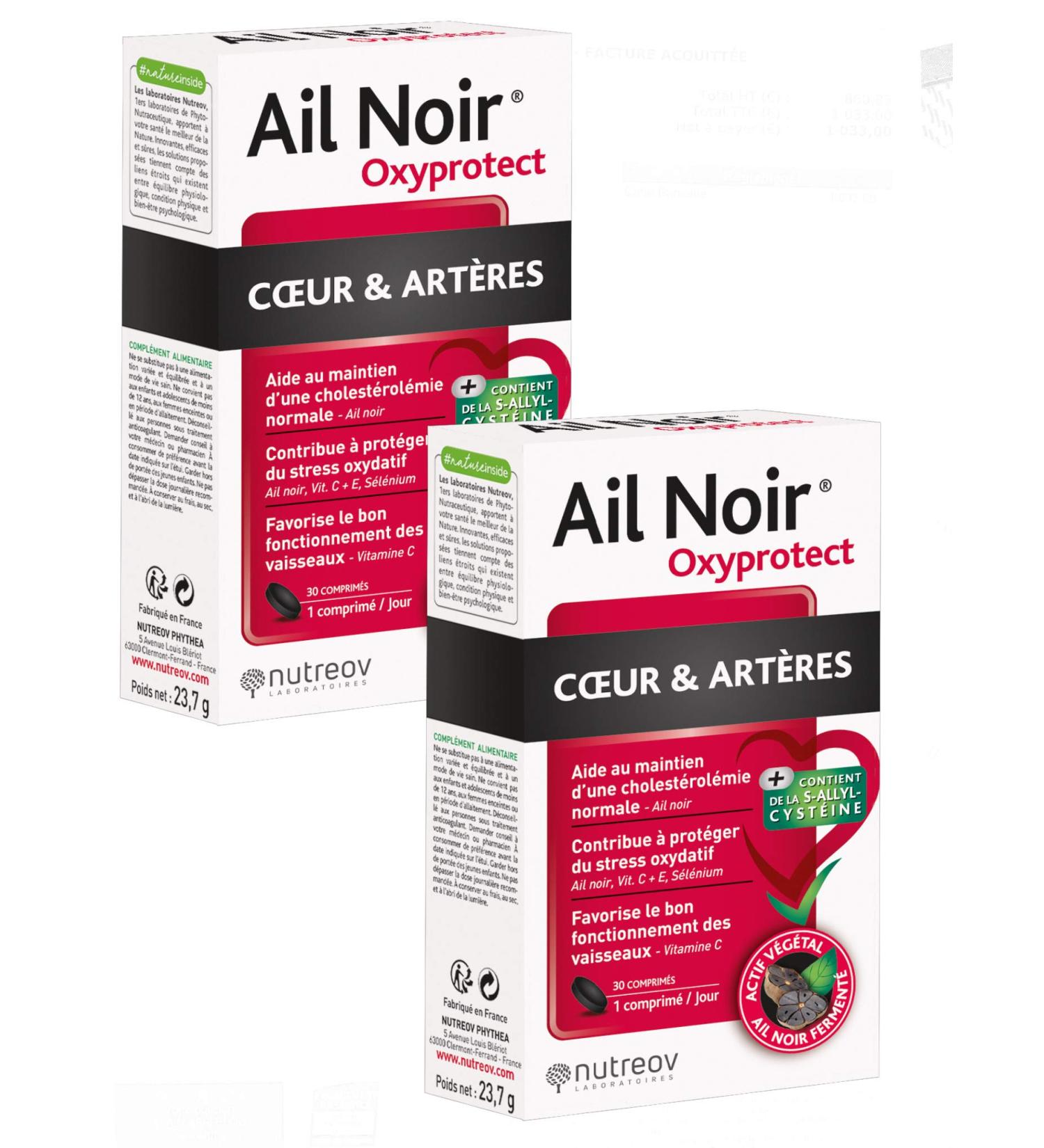 OXYPROTECT Nutreov Black Garlic Fermented Black Garlic - An Antioxidant Treasure from Asia - Heart and Arteres - Pack 2 Months - Boxes of 30 Tablets (2)