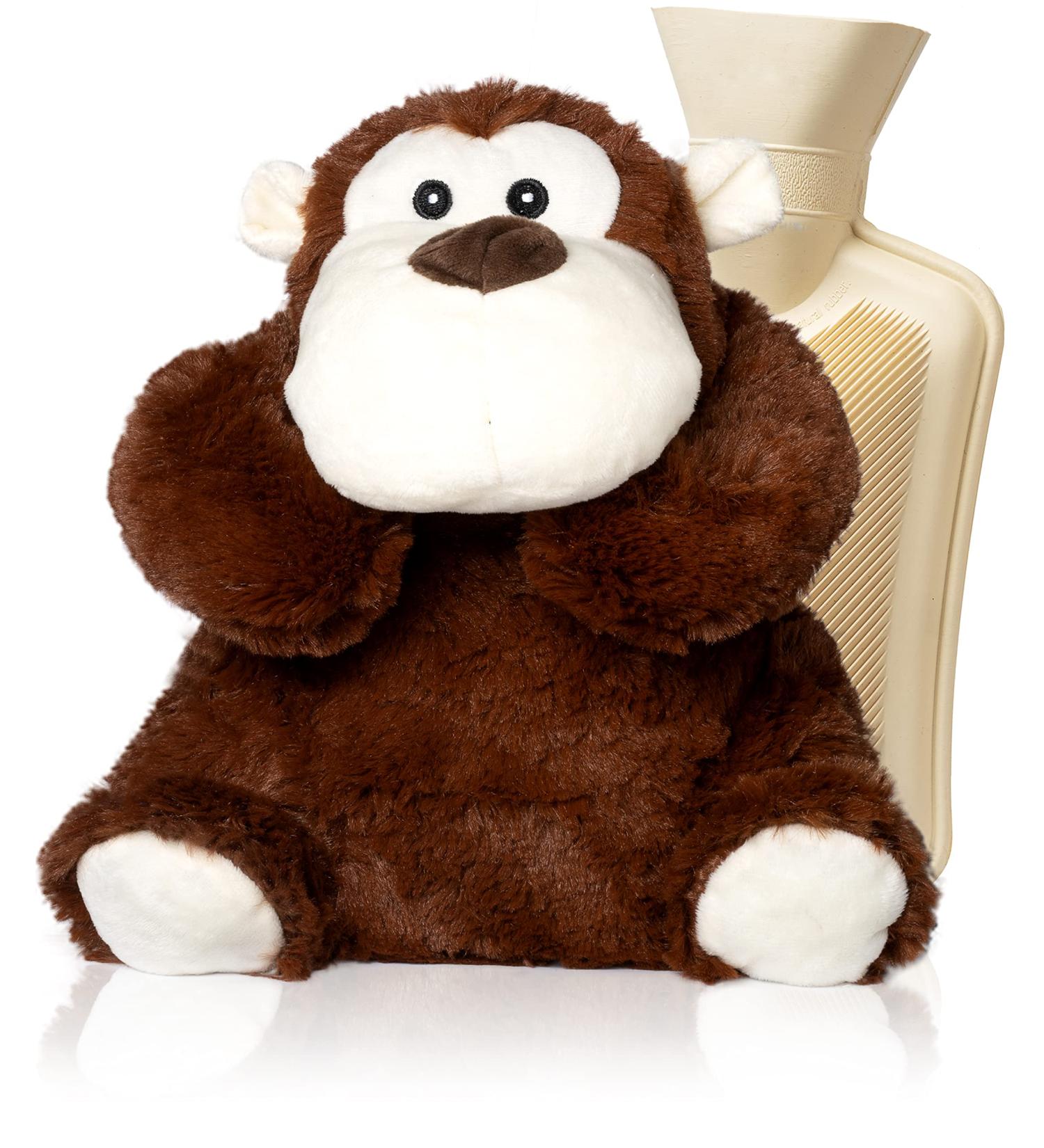 Mouji Premium Children's Bear Hot Water Bottle | Fluffy 0.75L Heat Bottle Cuddly Toy | Ideal for Kids & Adults | Warmth & Comfort - Buy Online on GoSupps.com
