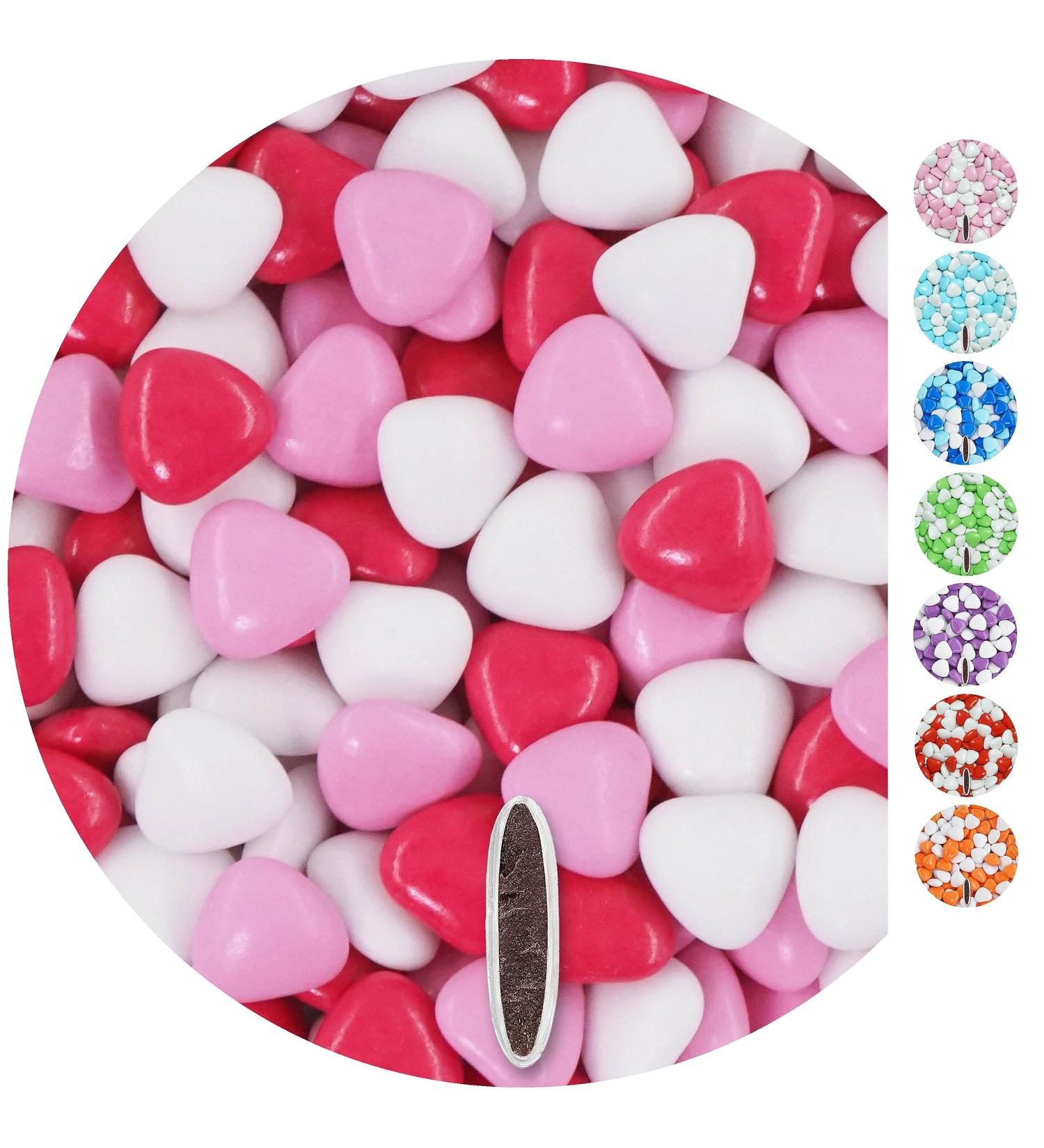 Buy 1kg Chocolate Cherries Mix - White & Pink Heart Chocolate Dragees for Weddings Baptisms & Valentines Gifts - Sweet Treats Delivered Worldwide - Buy Online on GoSupps.com