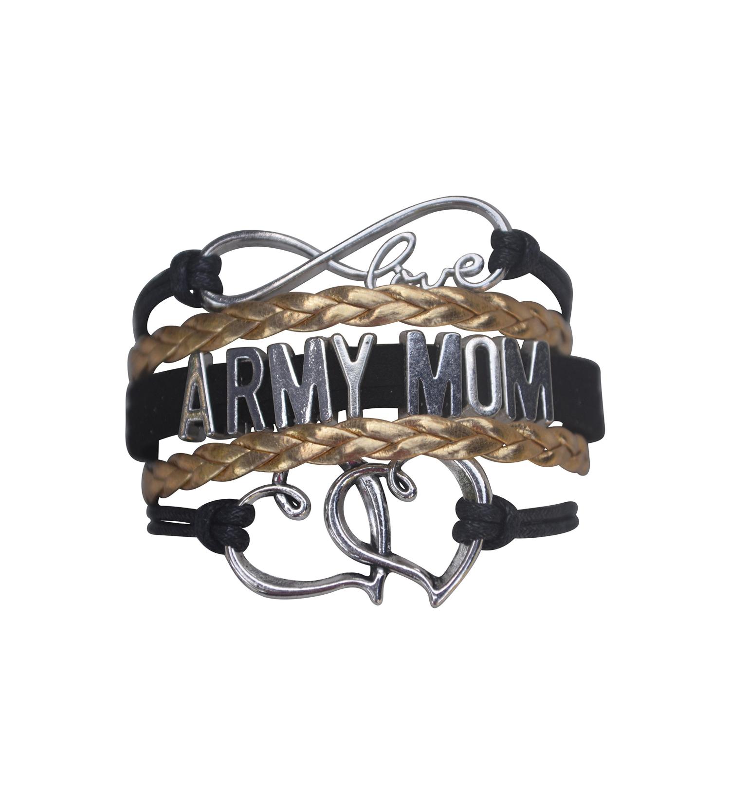 Infinity Collection Army Mom Charm Bracelet - Military Mom Gifts - Buy Online on GoSupps.com