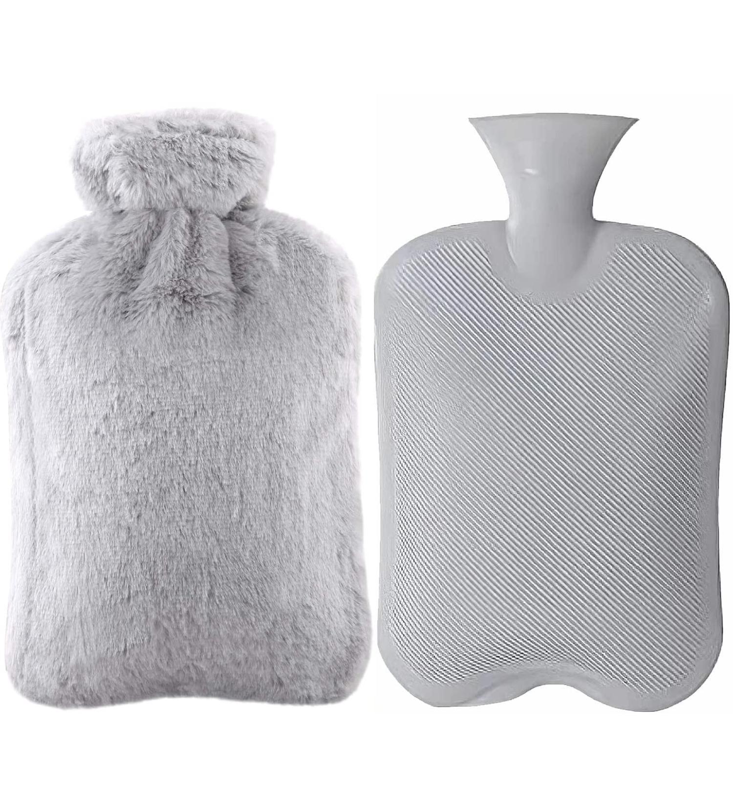 Hot Water Bottle 2 Liter with Cover Fleece  Transparent Hot Water Bag PVC for Pain Relief  Large Capacity  Odorless  BPA Free  Premium Materials  Suit Neck Shoulder Pain  Feet Warmer  Menstrual Cramps Polyvinyl Chloride Gr - Buy Online on GoSupps.com
