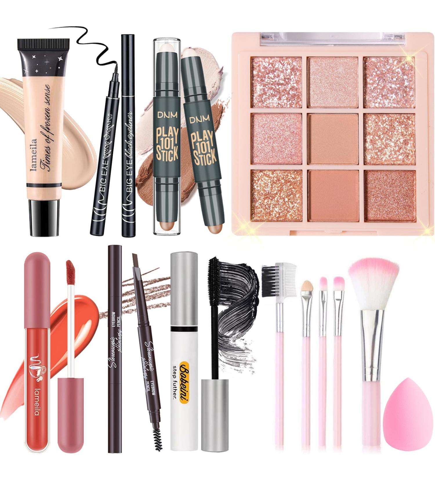 Buy the Best Makeup Set Kit for Women Girls & Teens - 9 Color Eyeshadow Foundation Eyebrow Pencil Mascara & More - Perfect Gift Set - Buy Online on GoSupps.com