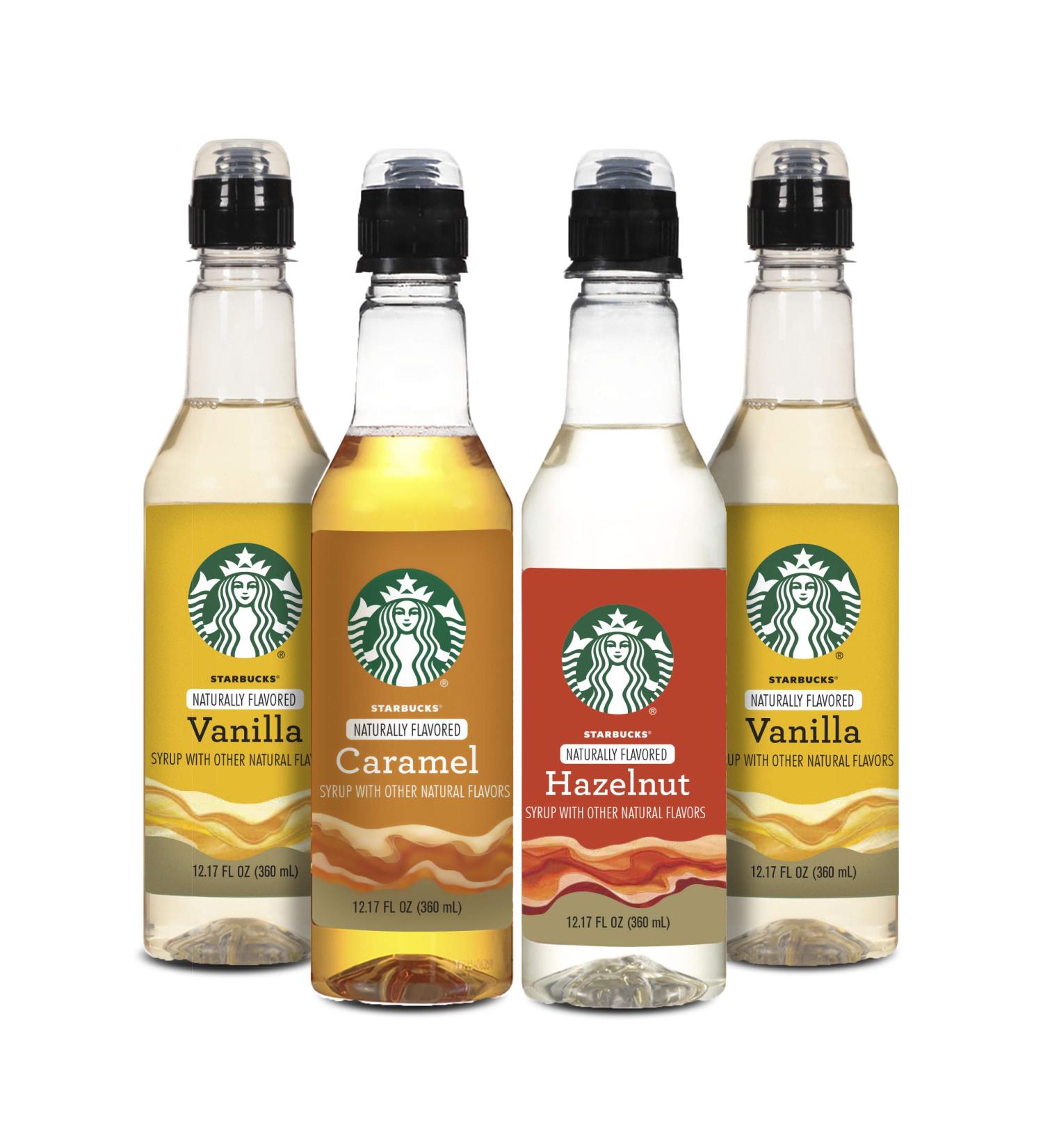 Starbucks Variety Syrup 4-Pack - Flavored Syrups for Coffee & Drinks - Buy Online on GoSupps.com