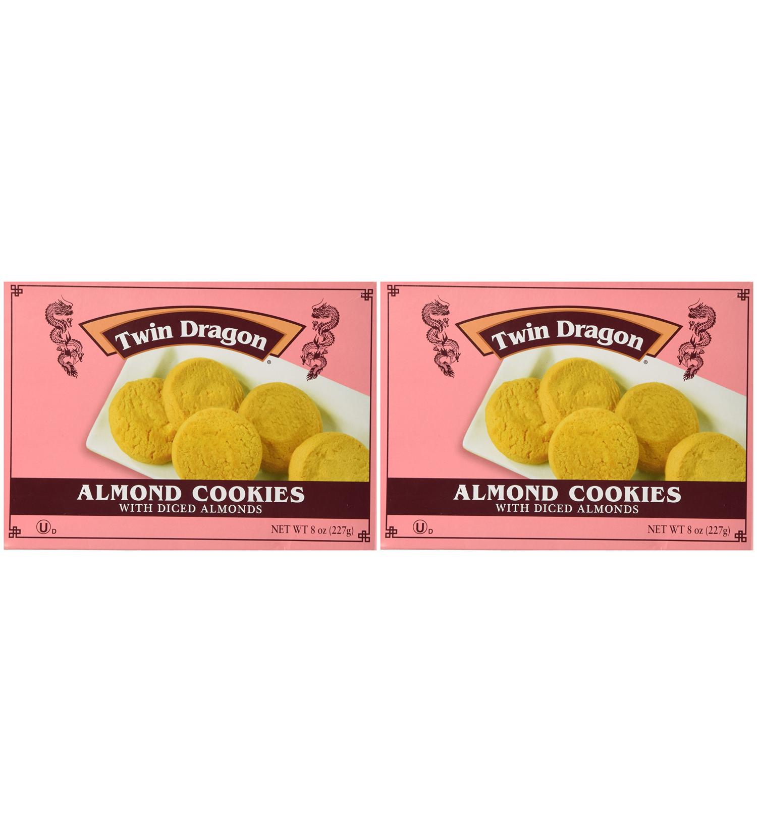Twin Dragon Almond Cookies 8 Oz - Pack of 2 | Delicious Almond Flavored Treats - Buy Online on GoSupps.com