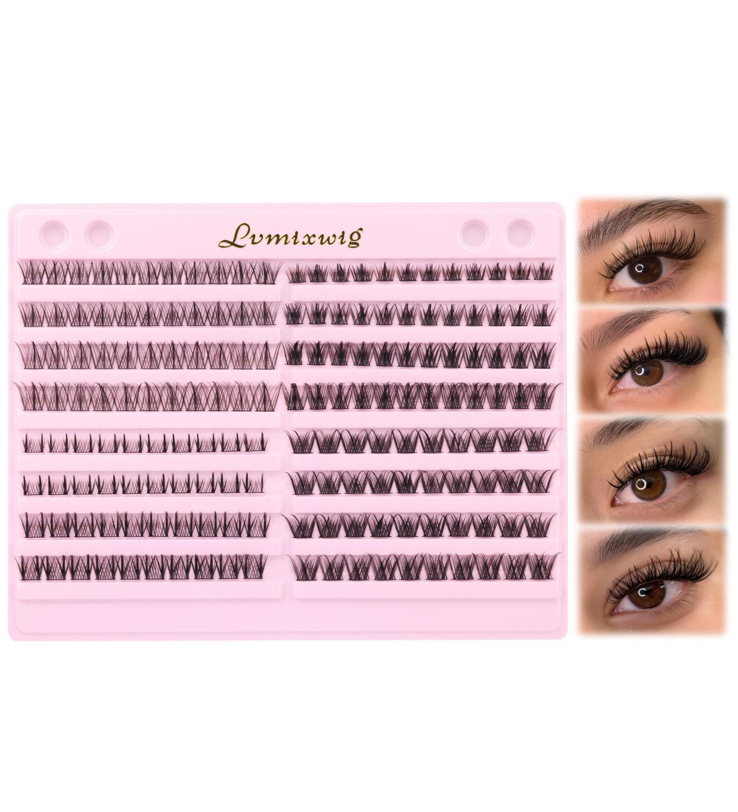 Eyelashes Manga Lashes - DIY Cluster Extensions D Curl & Natural Wispy Styles | Fluffy Individual Eyelash Extensions by LVMixWig L04-Manga - Buy Online on GoSupps.com