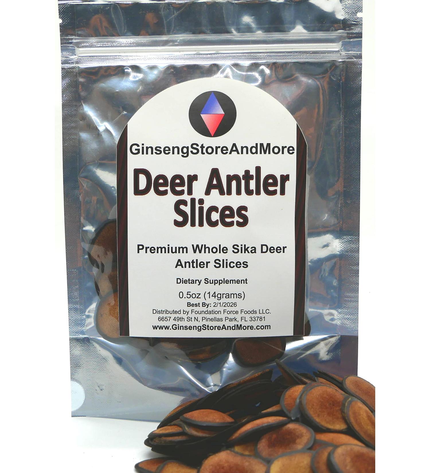 GinsengStoreAndMore Deer Antler Slices | Sika Deer Antler Velvet for Energy & Health | Lu Rong | Buy Online Internationally - Buy Online on GoSupps.com