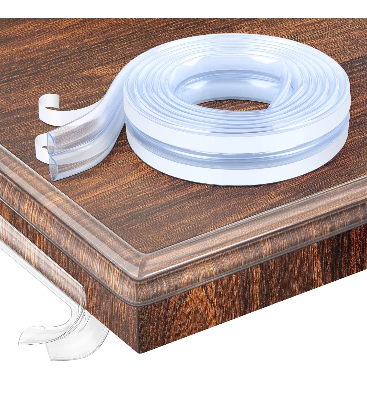 Baby Proofing  D-Shaped Hollow Edge Protector Strip Clear  Silicone Soft Corner Protectors with Upgraded Pre-Taped Strong Adhesive  6.6ft(2M) Edge Protectors for Sharp Corners of Cabinets  Tables. 0.60.6in width(6.6ft length) - Buy Online on GoSupps.com