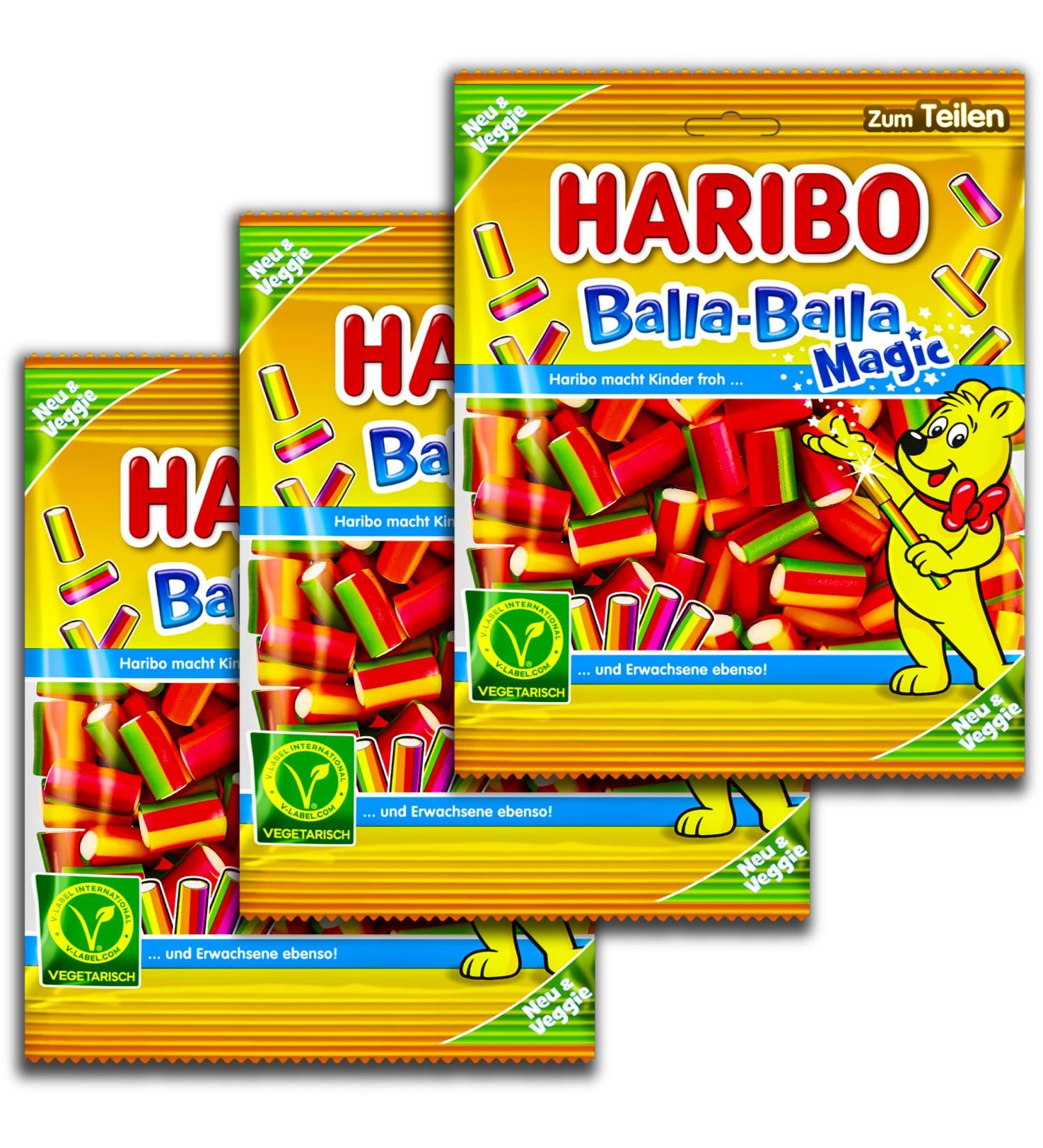 Haribo Balla Balla Magic Lot de 3 sachets de 160 g de v g taux