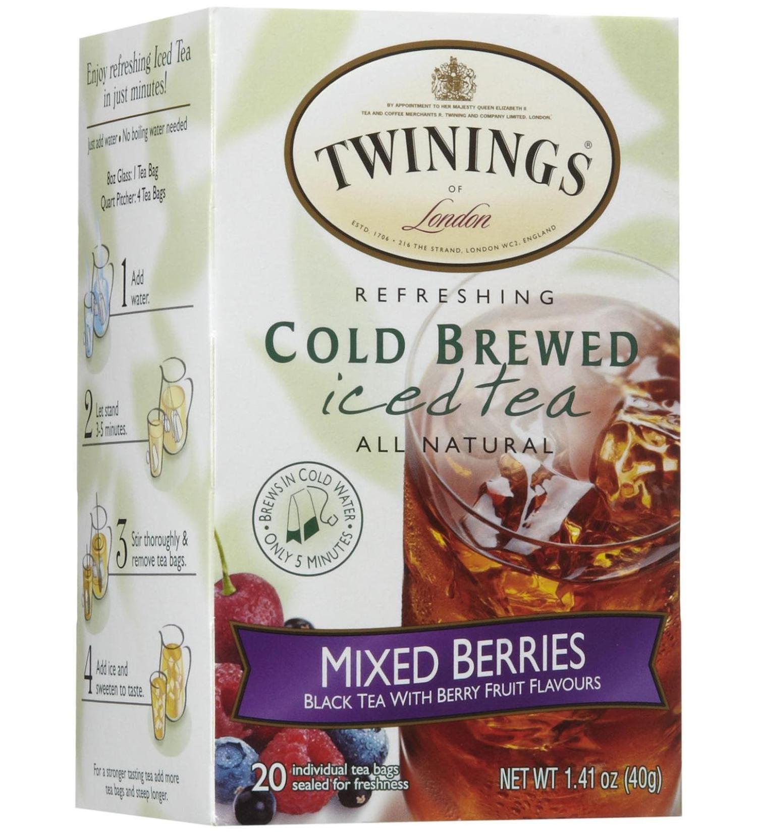 Twinings Cold Brewed Iced Tea Mixed Berries 20 Tea Bags 1.41 oz (40 g)