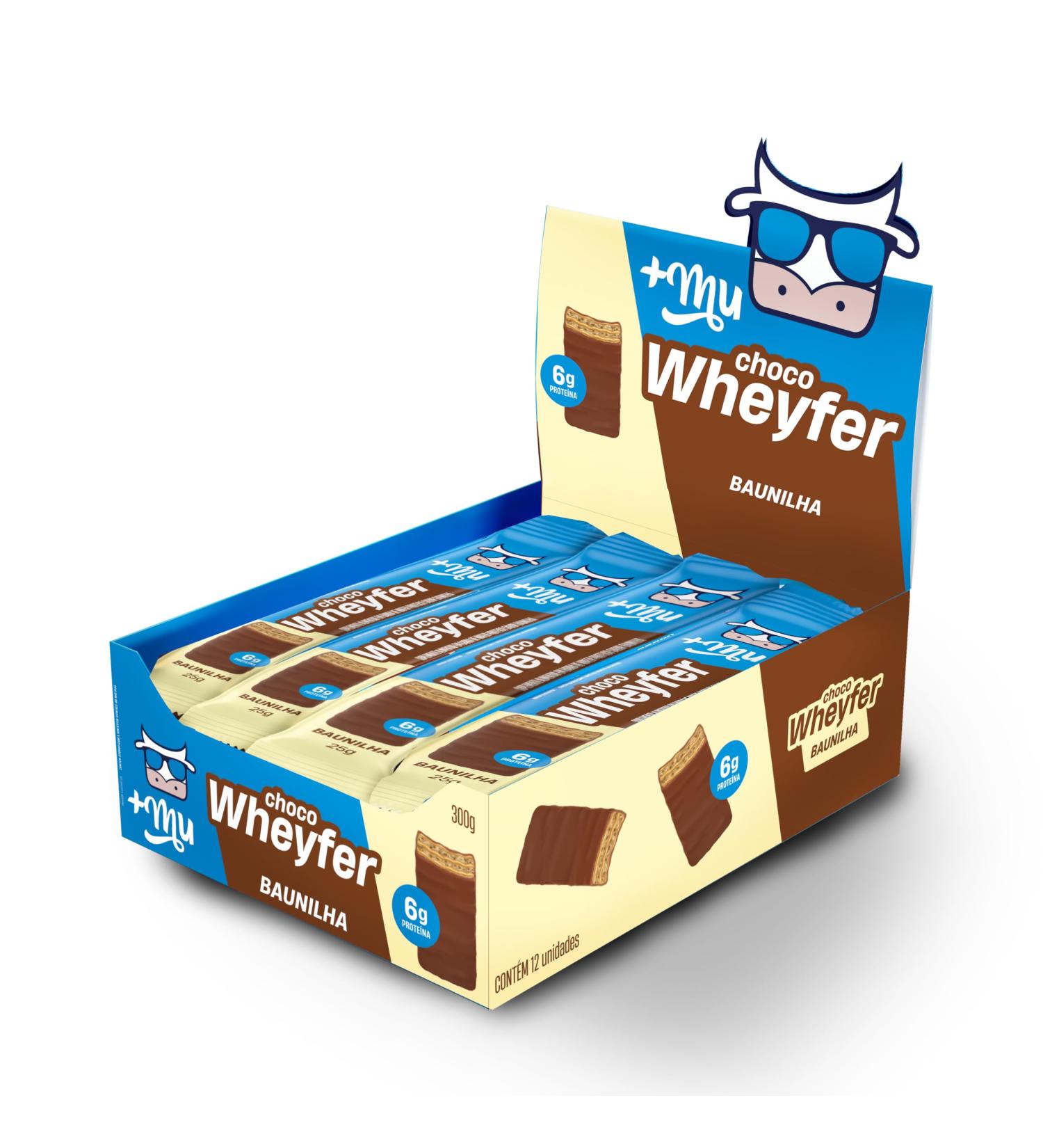 Mais Mu - Display Chocowheyfer Proteico - 25g - Baunilha - Buy Online on GoSupps.com