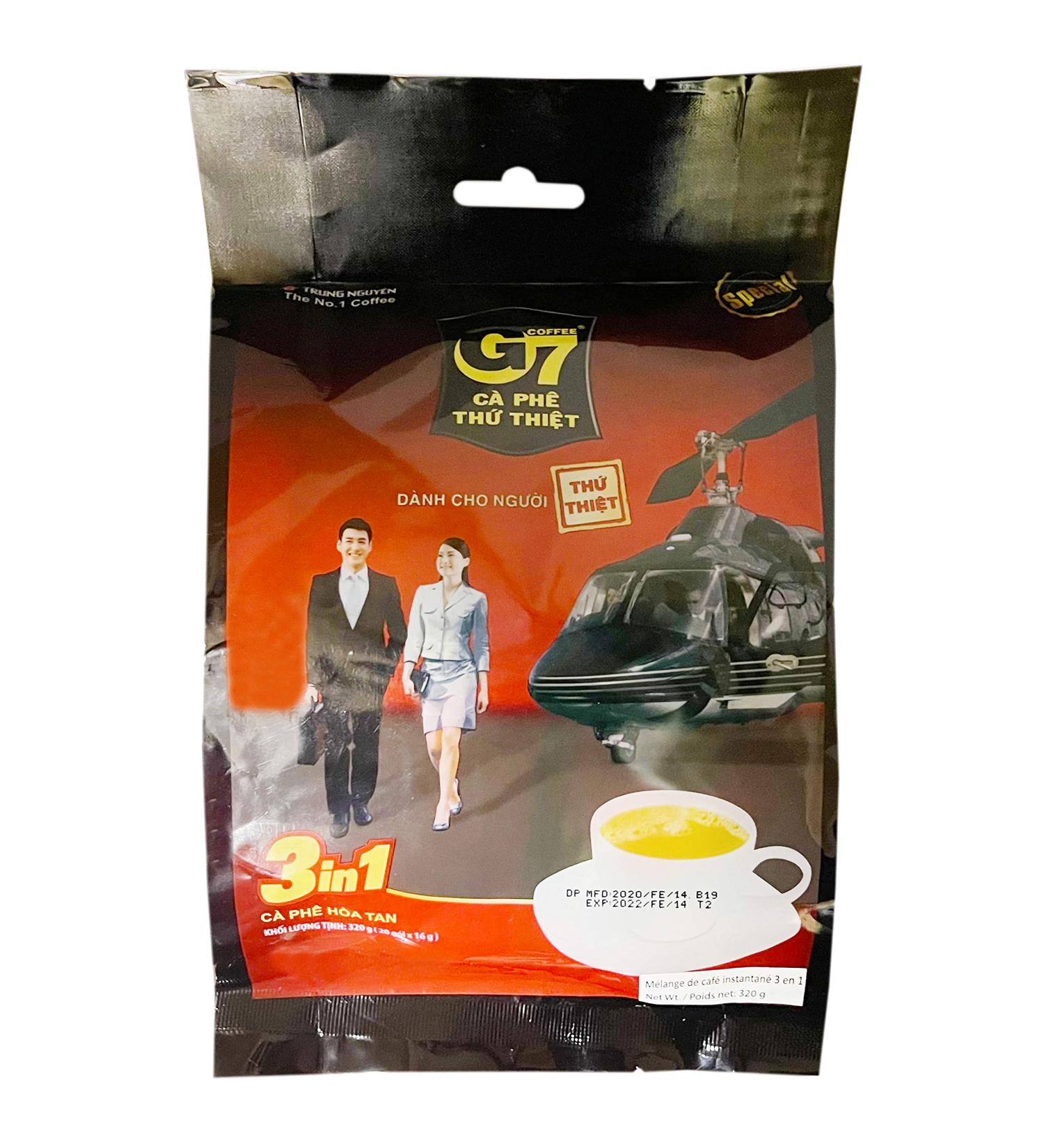 G7 TRUNG NGUYEN 3 in 1 Instant Cream Coffee 320g Vietnam - Unit 1 piece - Buy Online on GoSupps.com