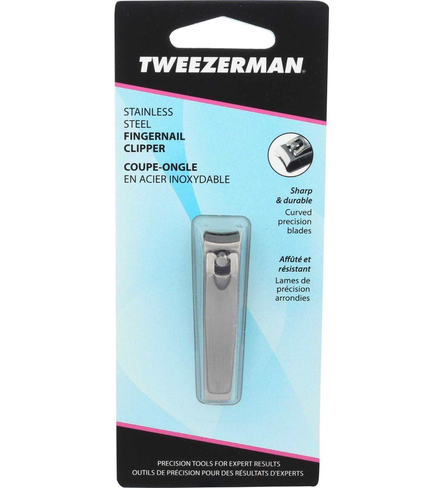 Tweezerman Stainless Steel Nail Clipper - Precision Finger Nail Cutter - Buy Online on GoSupps.com