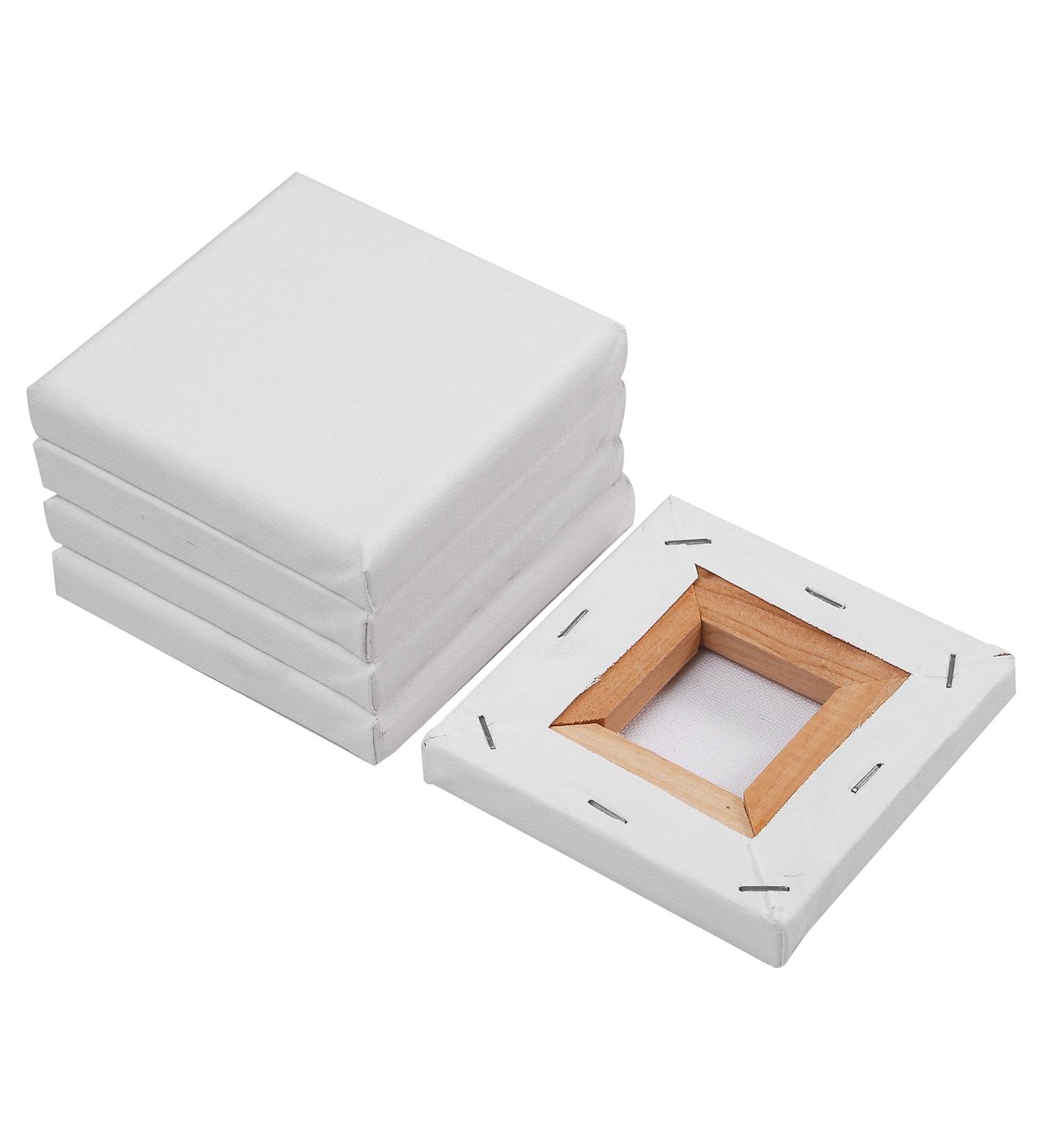 SL Crafts Mini Stretched Canvas 4x4 - 6 Pack of Mini Canvases - Buy Online on GoSupps.com