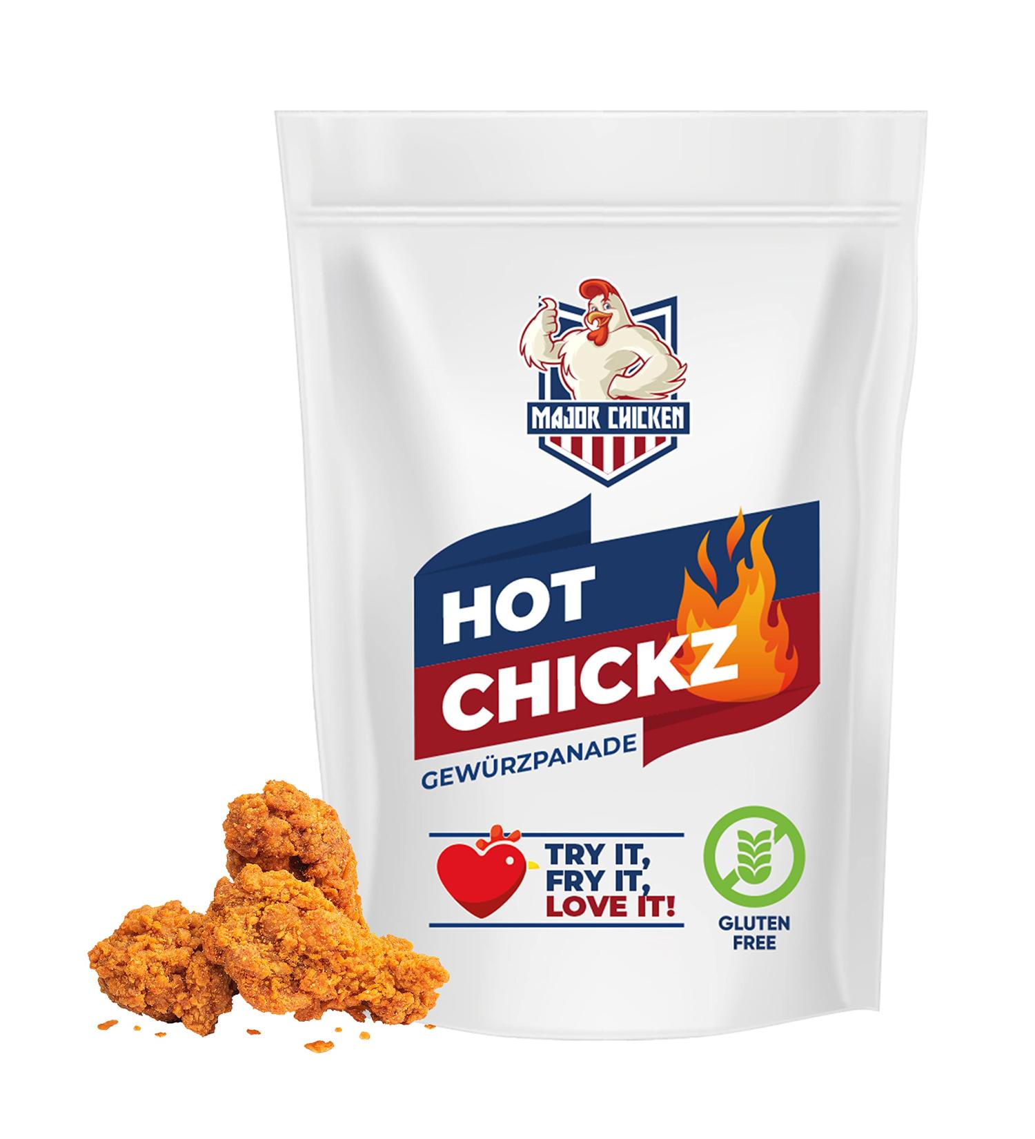 Major Hot Chickz Chicken Spice Panade & Marinade 500g | Original Fried Chicken Flavor - Crispy & Extra Spicy Breading for Wings & More - Buy Online on GoSupps.com