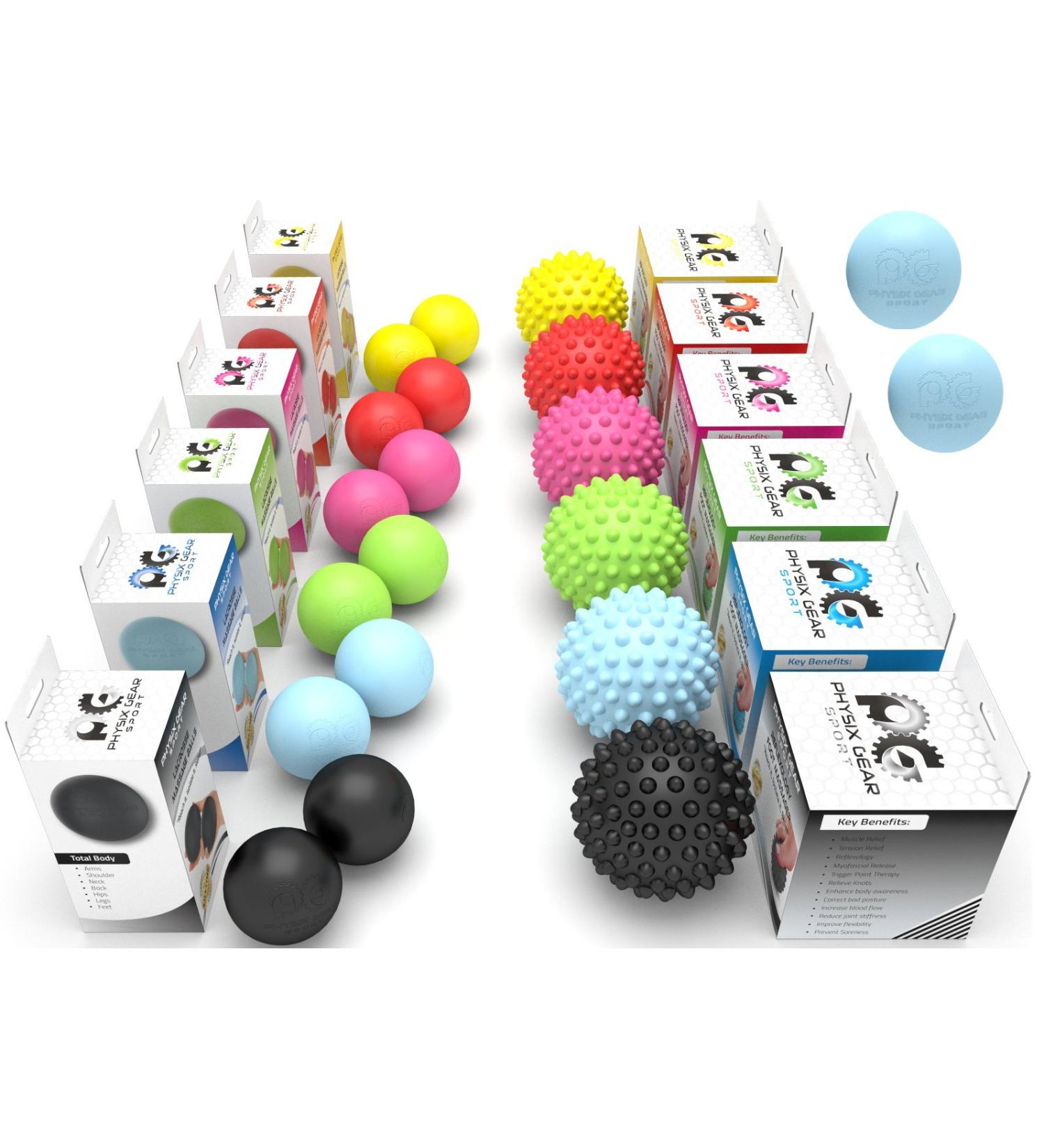 Lacrosse Balls for Foot Massage & Myofascial Release - Trigger Point Therapy for Plantar Fasciitis, Tight Muscles, Neck, Back - Yoga & Workout Stress Relief - Blue (2 Pack) - Buy Online on GoSupps.com