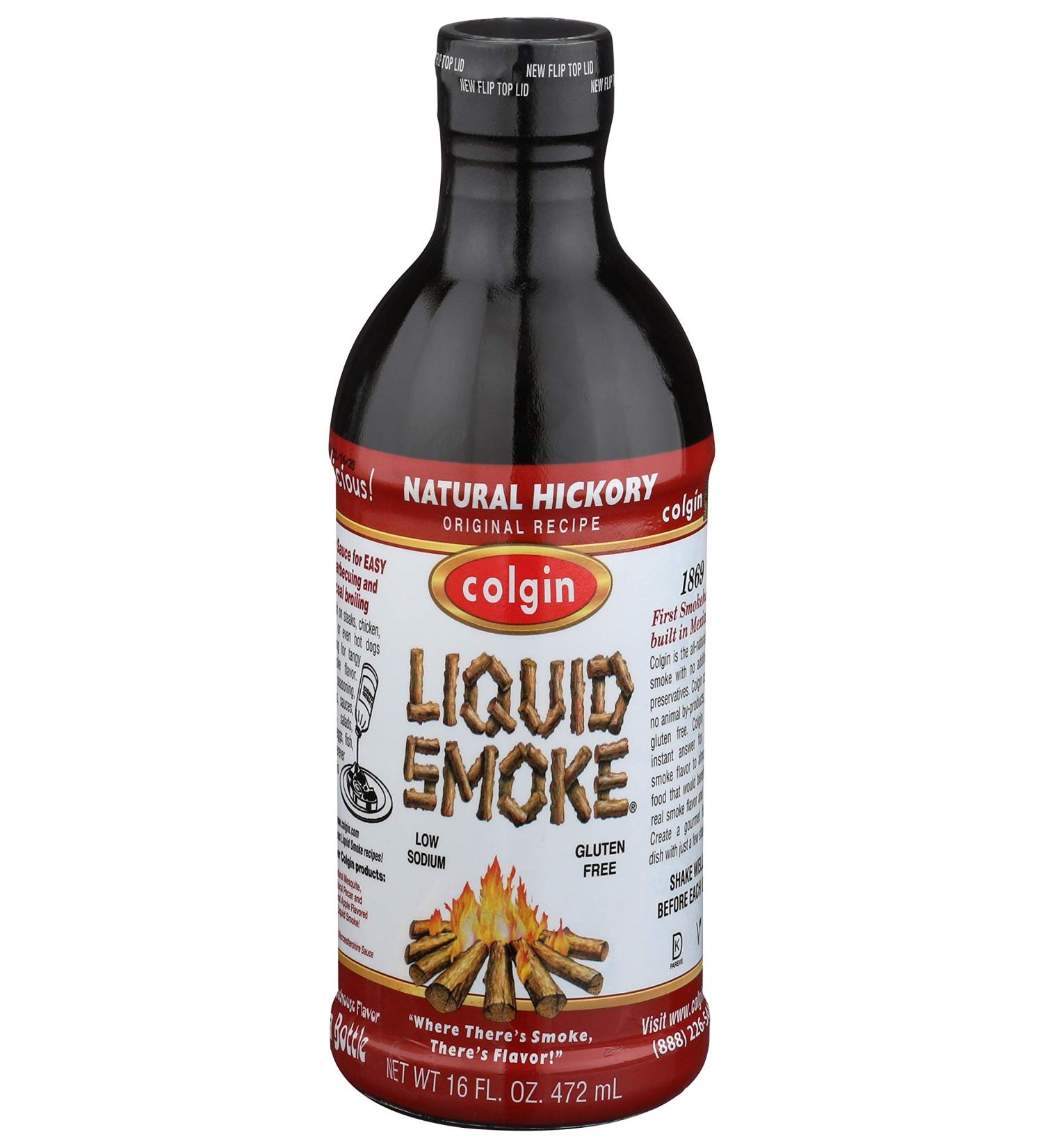 Colgin Liquid Smoke 16 oz: Natural Hickory Flavoring for BBQ, Grilling, and Cooking - Buy Online on GoSupps.com
