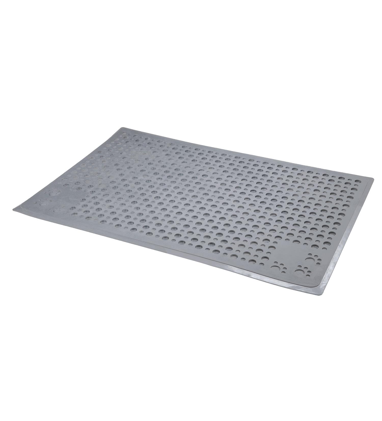 Petlinks Purr-FECT Paws Rubber Litter Mat for Cats & Kittens - Easy to Clean - Medium Gray - Buy Online on GoSupps.com